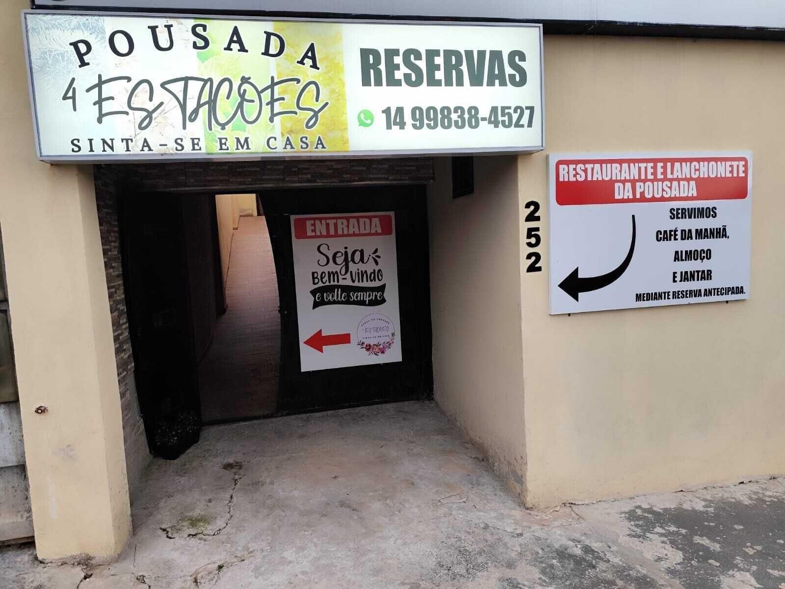 Vista da fachada Pousada 4 Estações