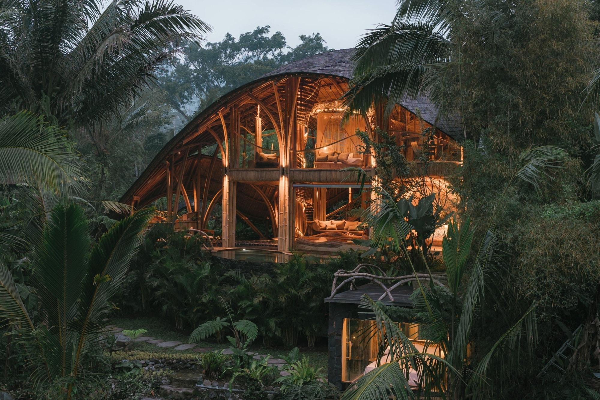 Vista Exterior Hideout Eco Bamboo House Bali