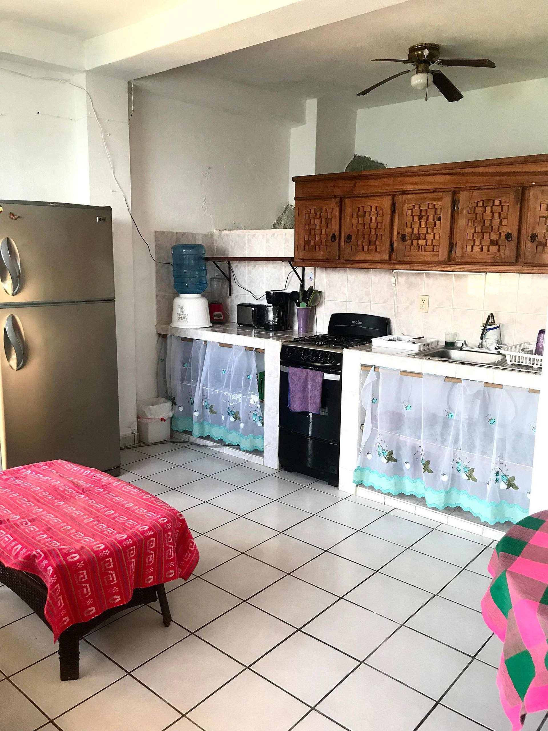 Cocina Villa frente al mar en Yelapa para 2 personas