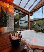 Alojamiento - Cabana Jardim dos Pássaros com Hidro e Lareira