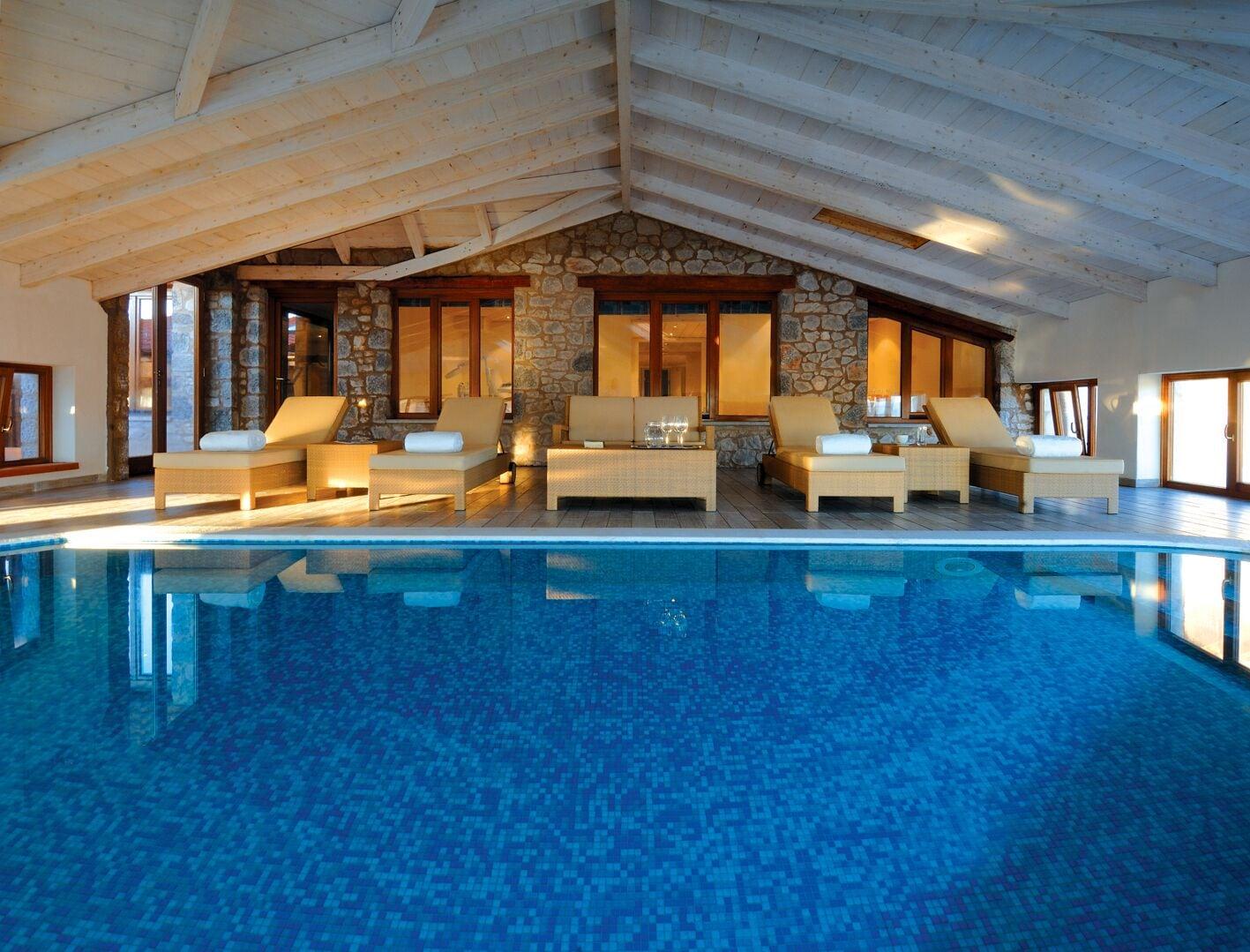 Vista Piscina Santa Marina Arachova Resort & Spa