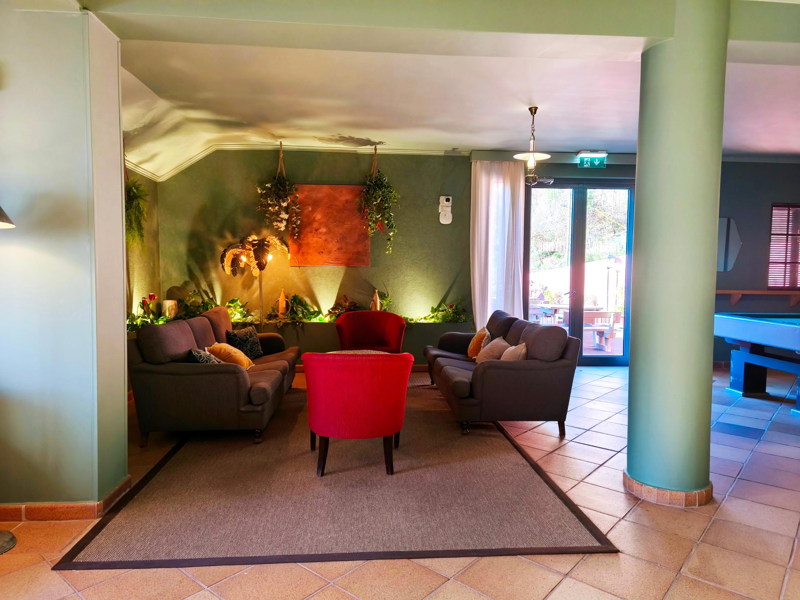 Vista Lobby Valley View Hotel Encumeada