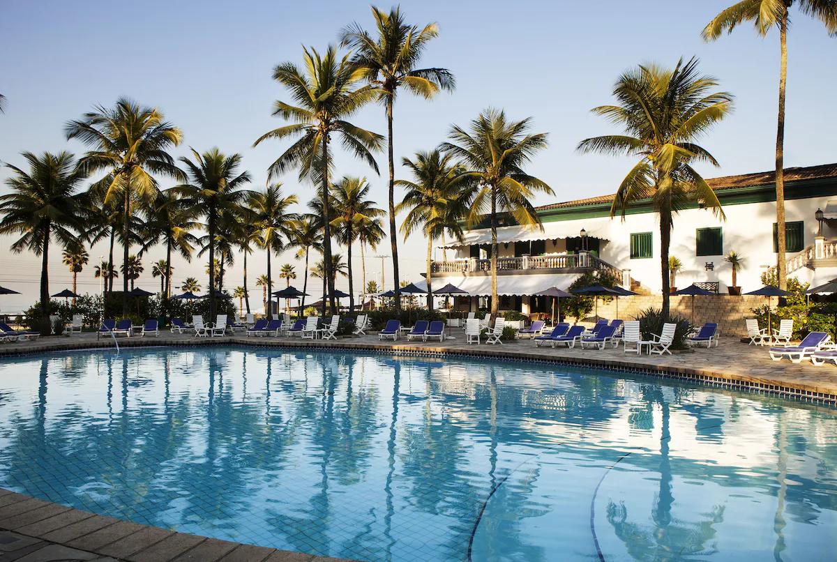 Vista da piscina Casa Grande Hotel Resort & Spa Guarujá