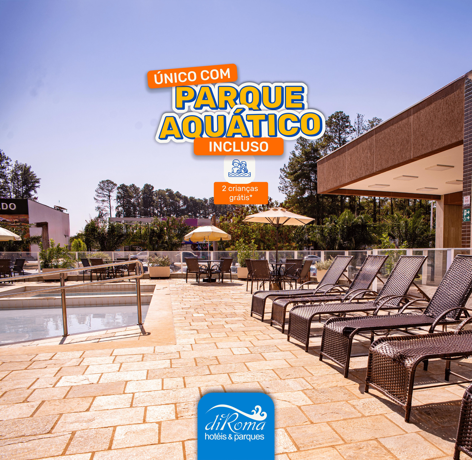 Vista Exterior DiRoma Spazzio - Direto com o Grupo DiRoma - acesso ao Acqua Park com café da manhã