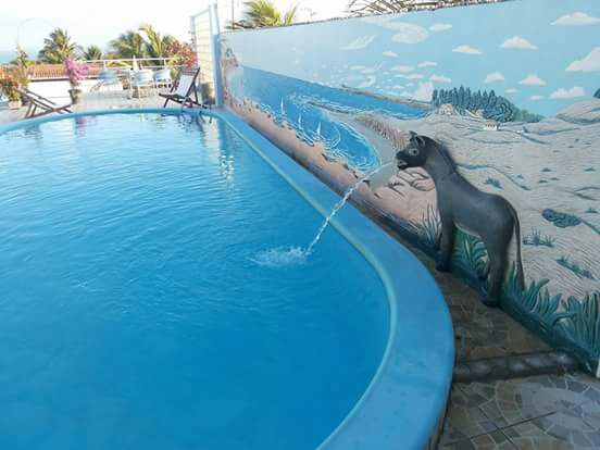 Vista Piscina Pousada Azul