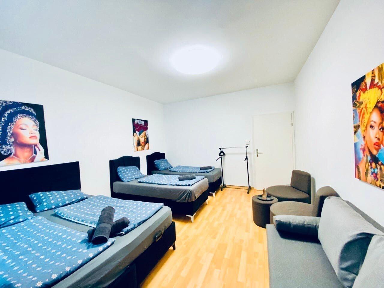 Comodidades del Alojamiento Comfy 3BR Apt for Groups Near Park