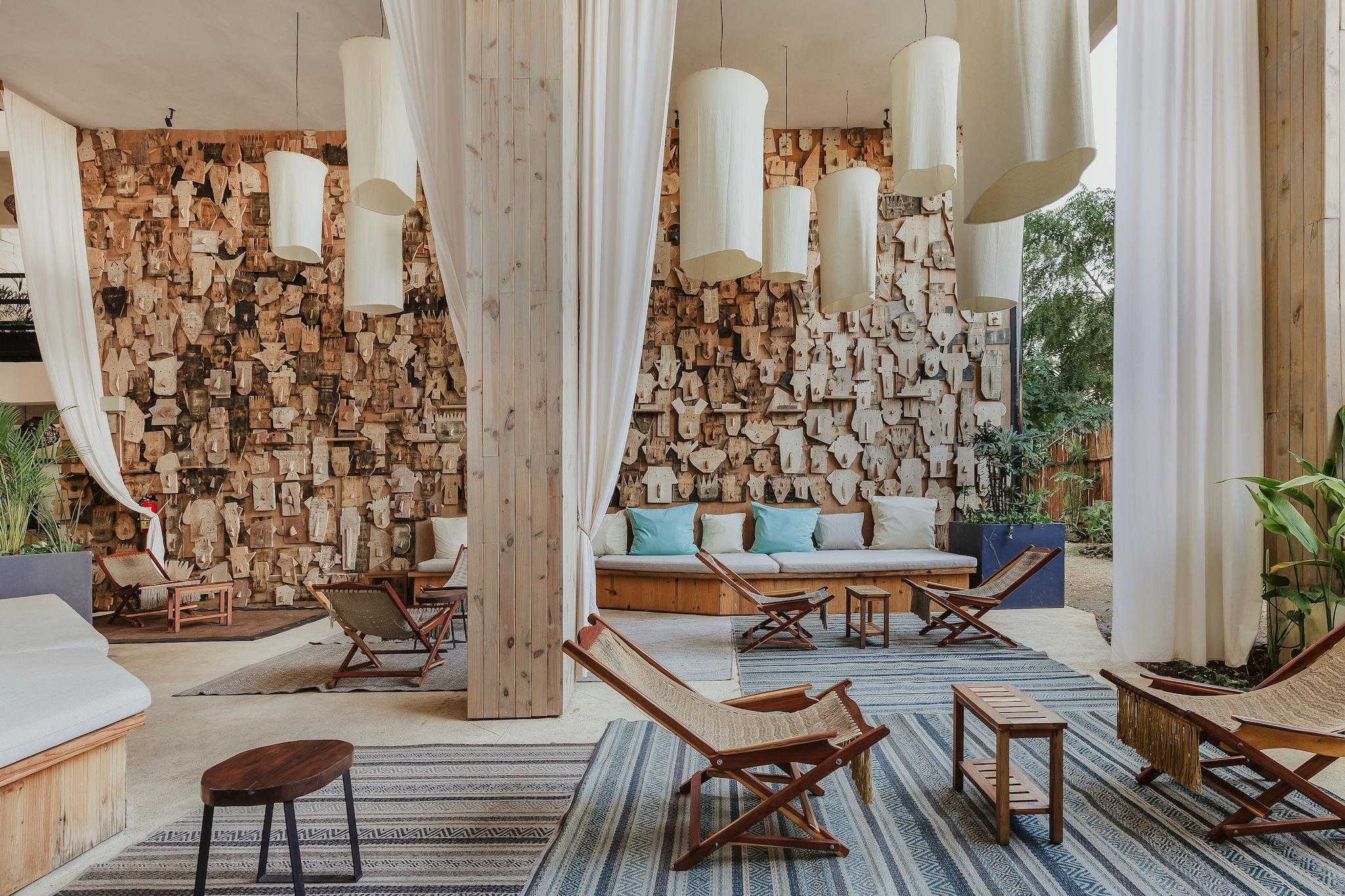 Vista Lobby Mayan Monkey Hotel Hostel Tulum