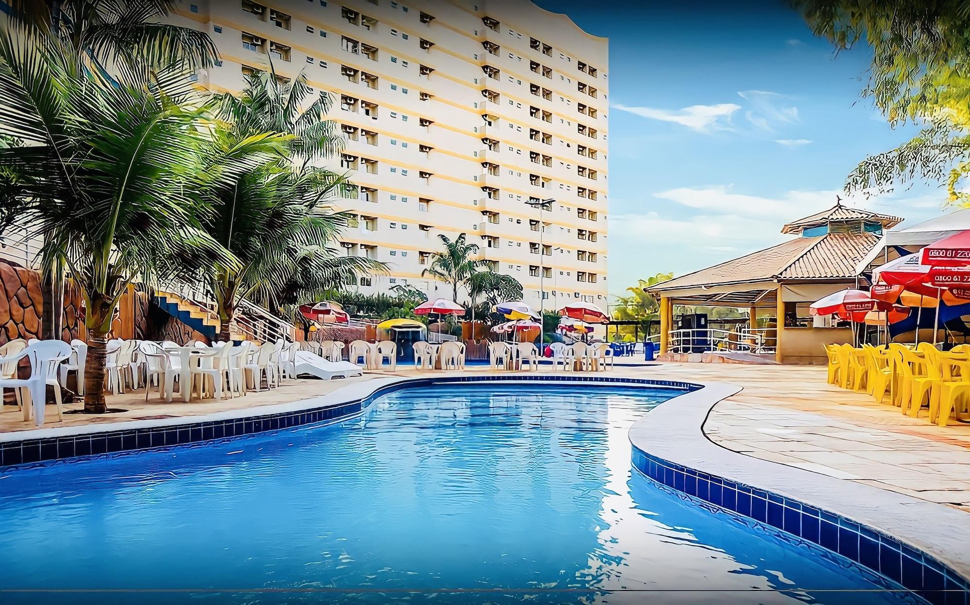 Vista Piscina Águas Termais Naturais Piscinas Quentes 24h Sauna Free Golden Dolphin Grand Hotel