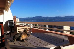 Arriendo temporal - Grand F2 route des Sanguinaires large terrace with 180° sea view not overlooked