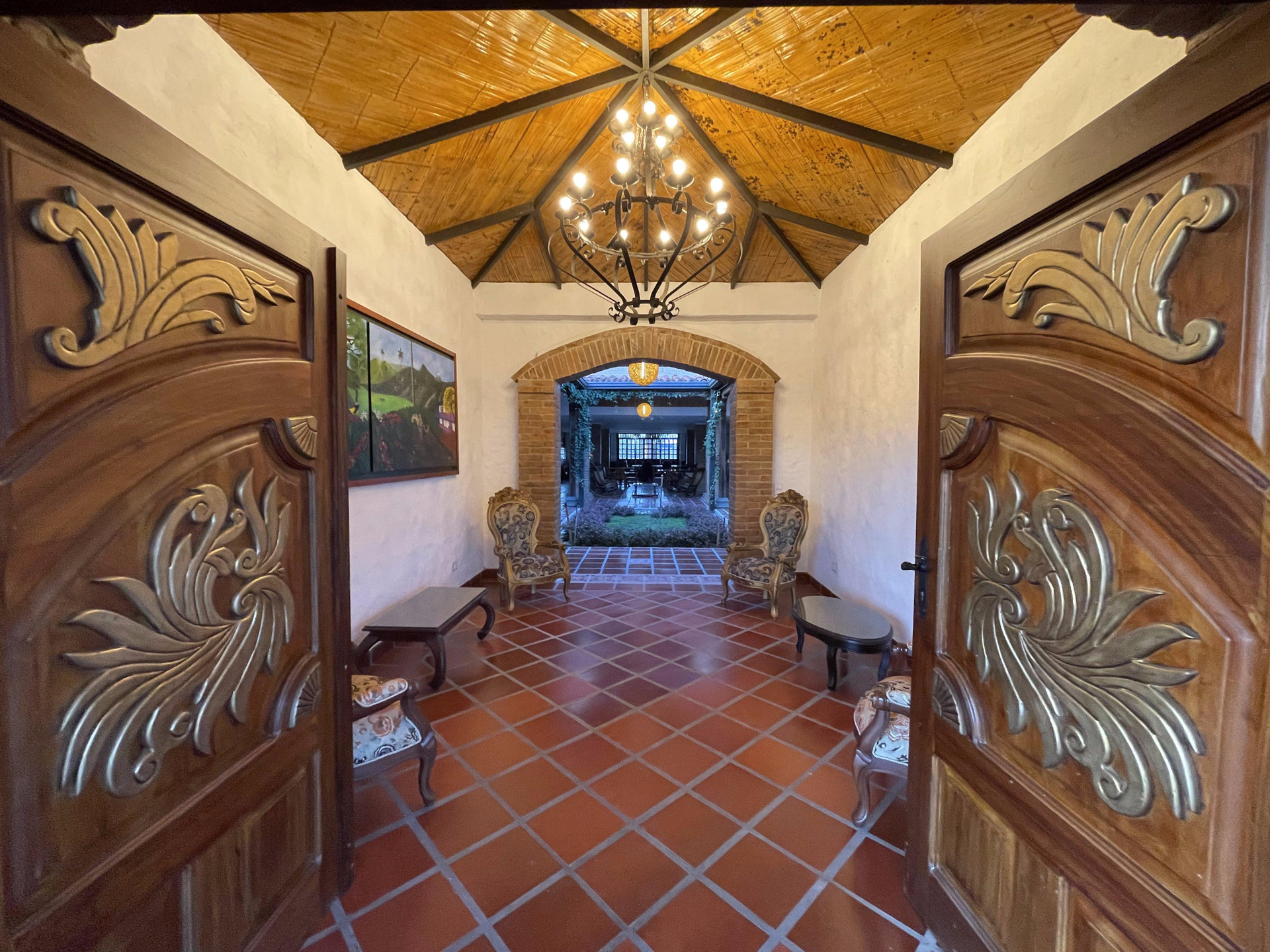 Vista Lobby Hotel La Casona Montañesa Montenegro Quindío