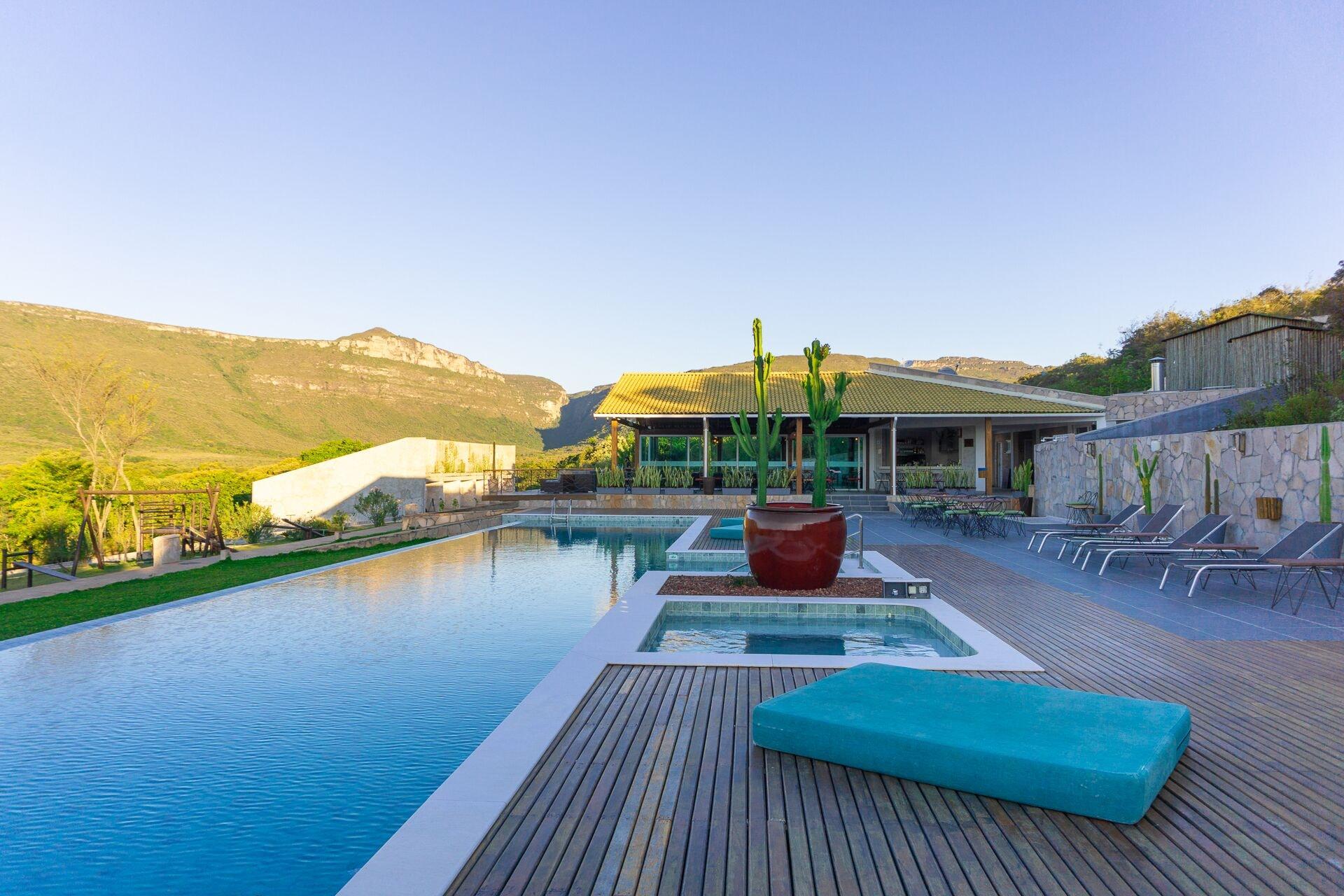 Vista Piscina Pousada Amanhecer