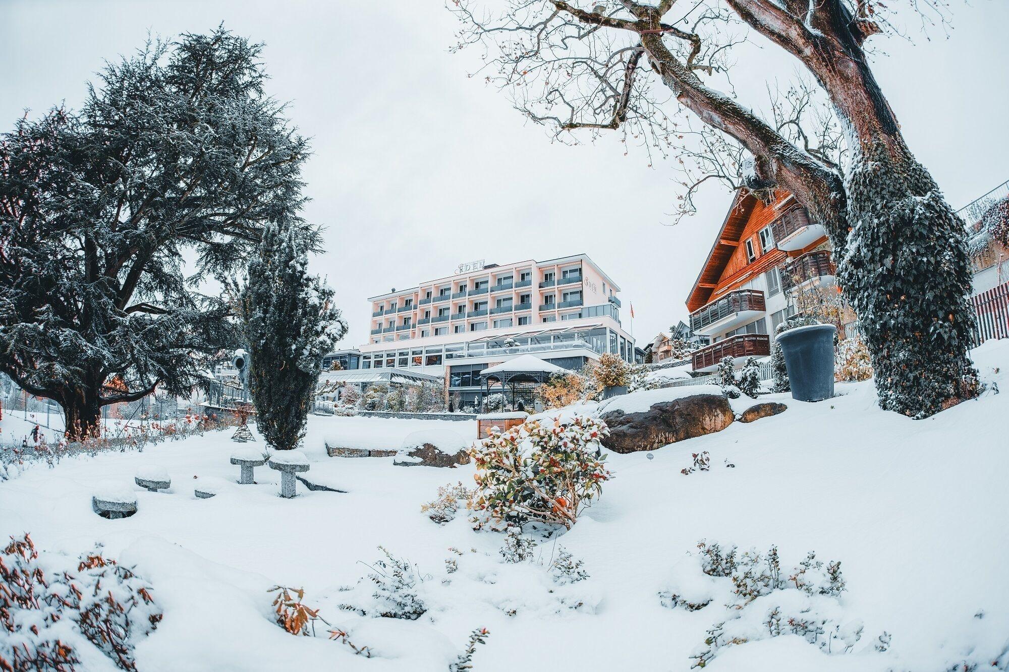 Vista Exterior Hotel Eden Spiez