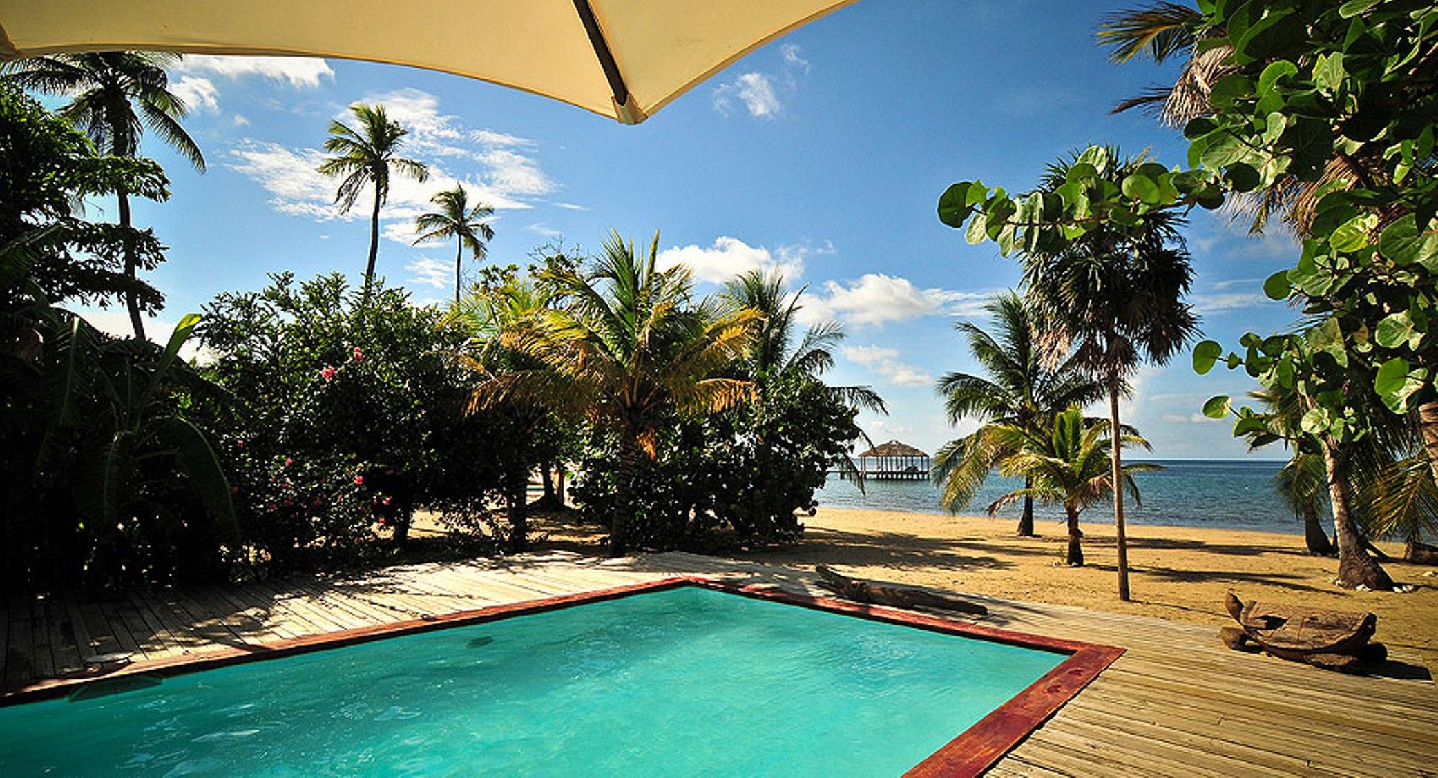 Vista Piscina Casa de Palmas Palmetto Bay