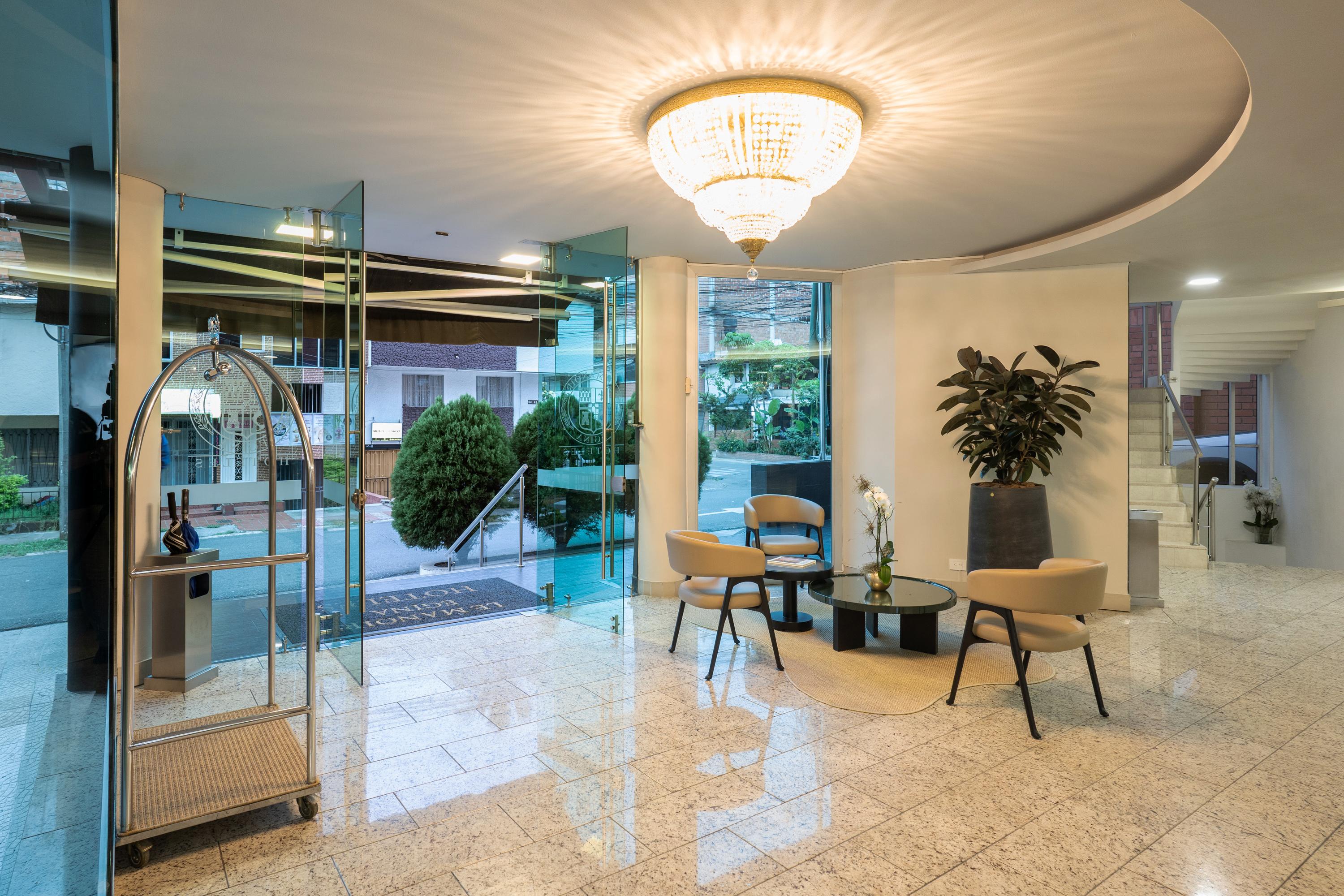 Zona de estar Hotel Egina Medellín