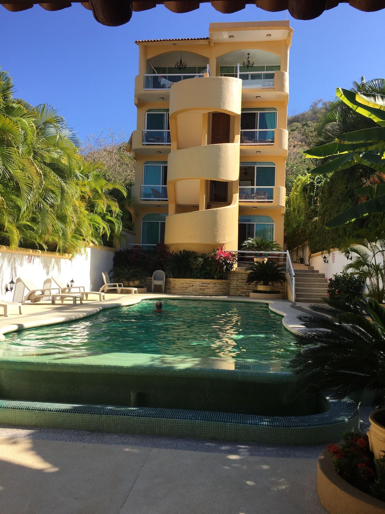 Vista Piscina Hotel Bungalows Arena Dorada - Adults Only