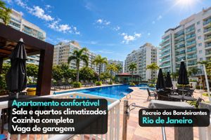 Alquiler Vacacional - Apt Confortável AR piscina vaga Recreio