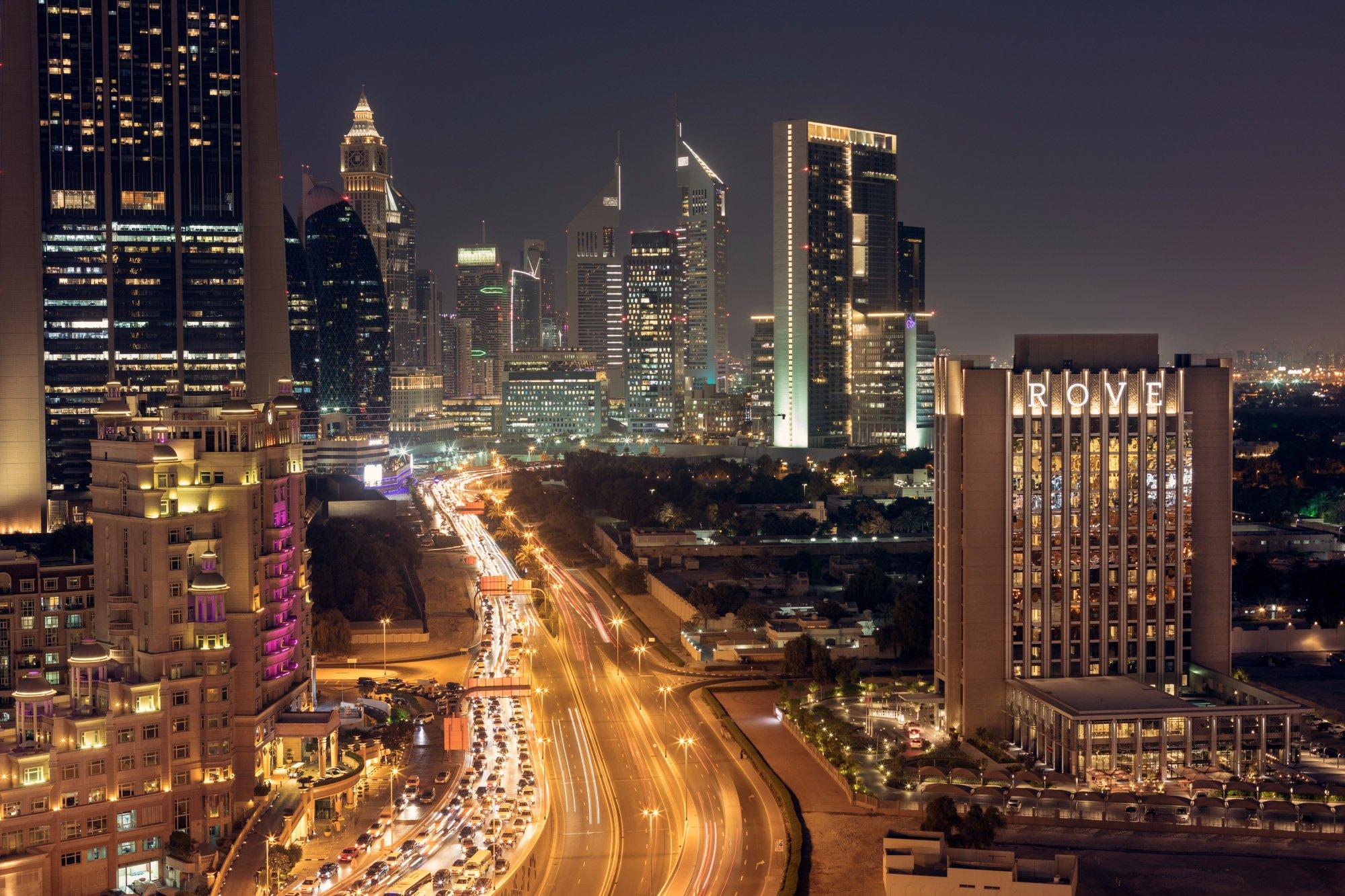 Vista da fachada Rove Downtown Dubai