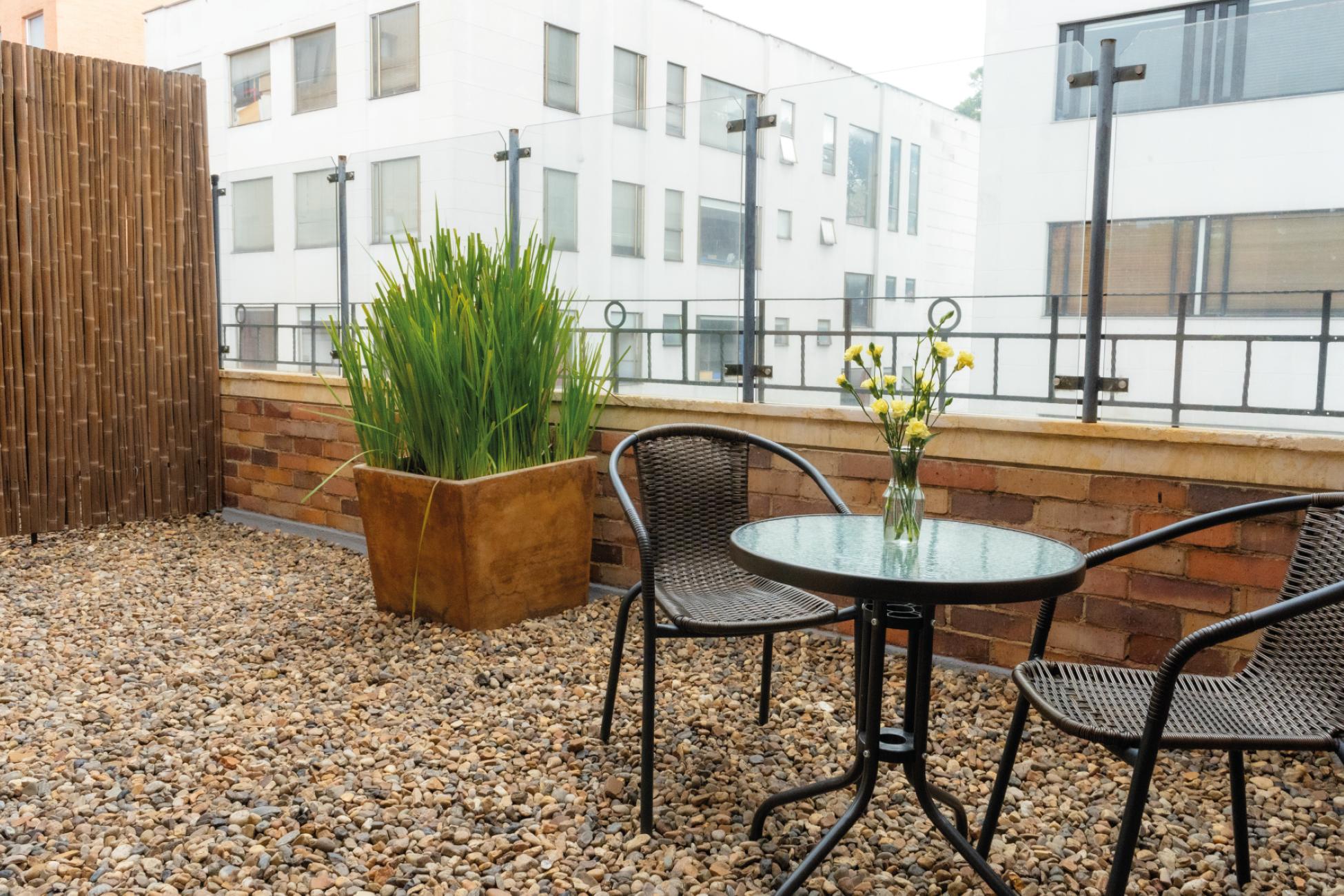 Balcón, patio o terraza Central Apartamentos
