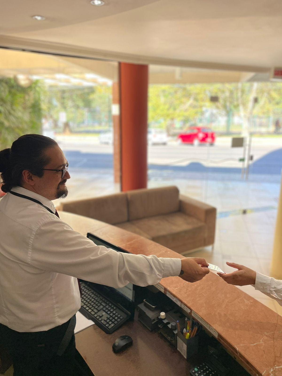Vista Lobby Santa Catarina Plaza Hotel