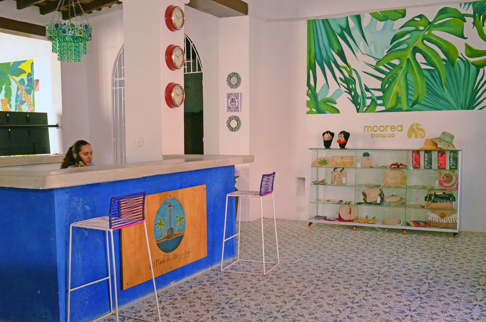 Vista Lobby El Faro de Alejandria hostel