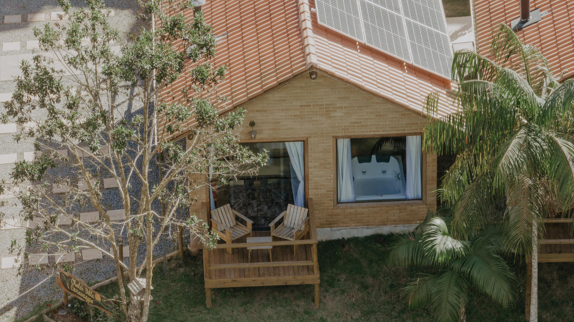 Vista al lago Chalés Villa Caravaggio