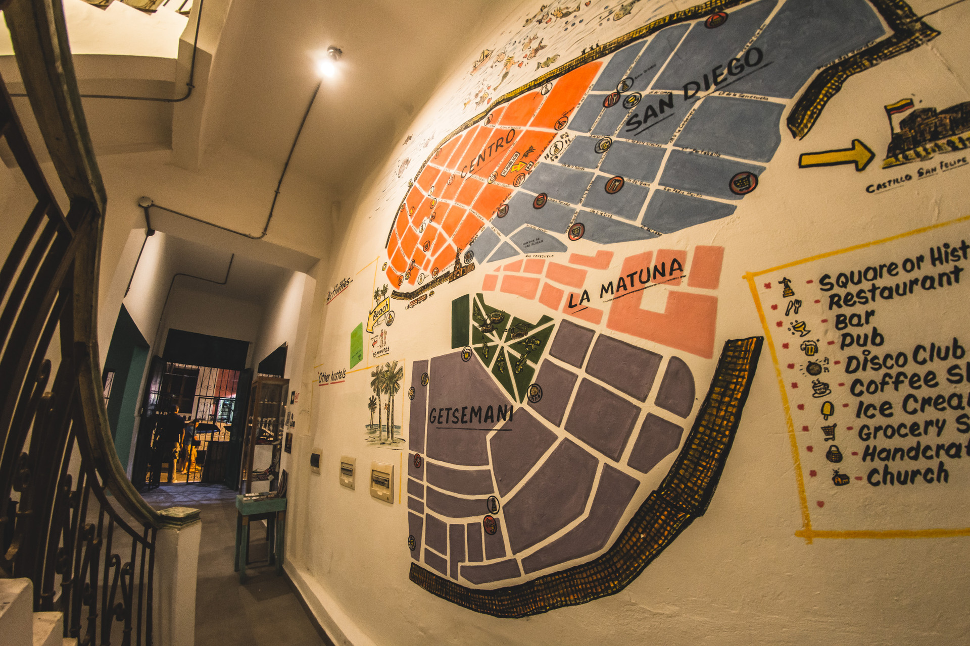 Vista Lobby Republica Hostel Cartagena