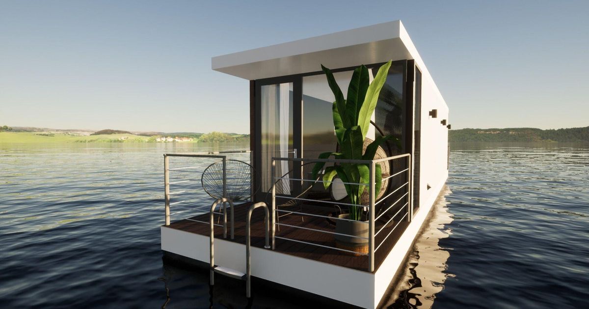 Reve Flottant Pour Amoureux Houseboat Black et White Sauna, LIsleAdam