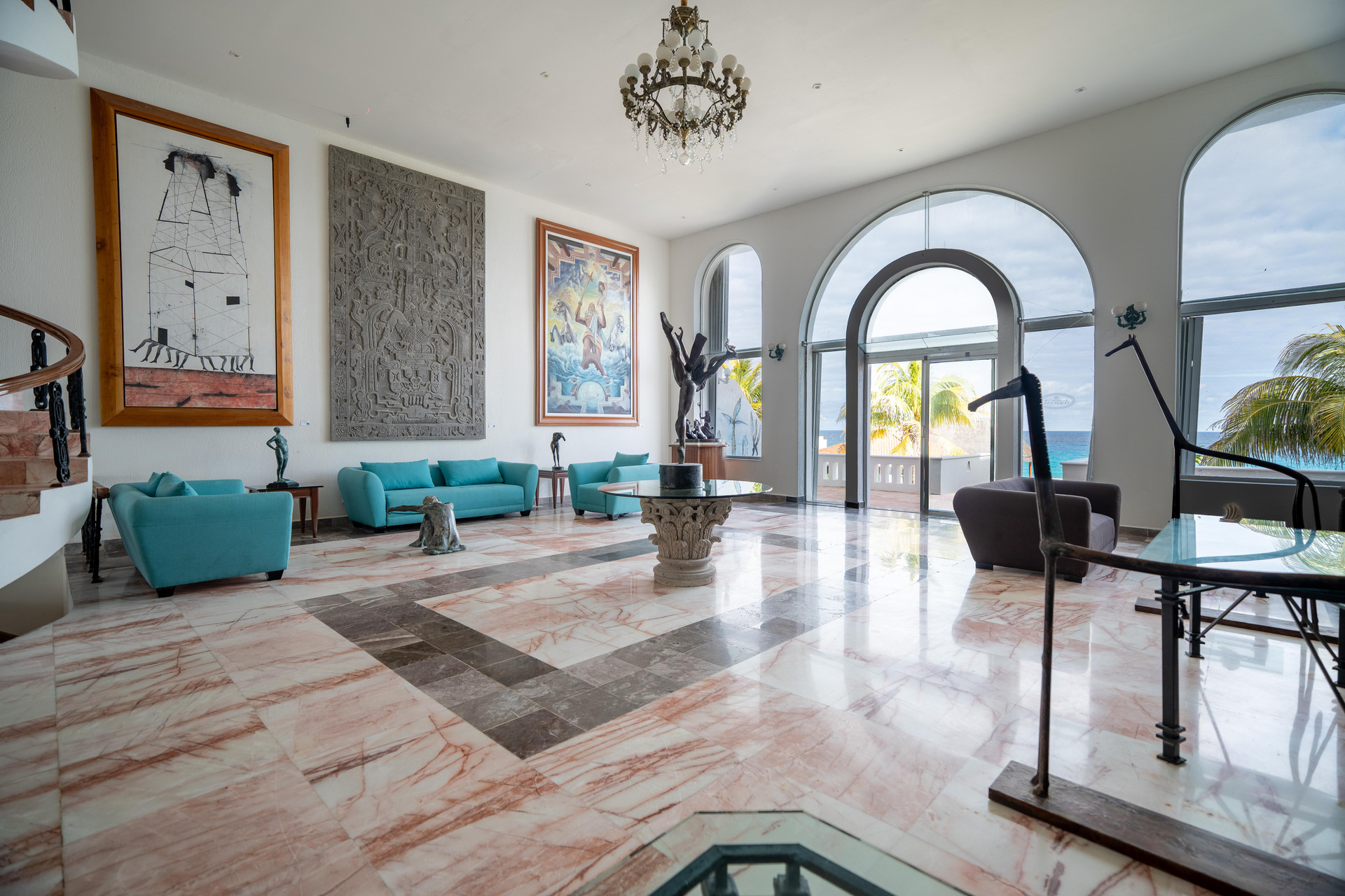 Vista Lobby Hotel y Museo Casa Turquesa