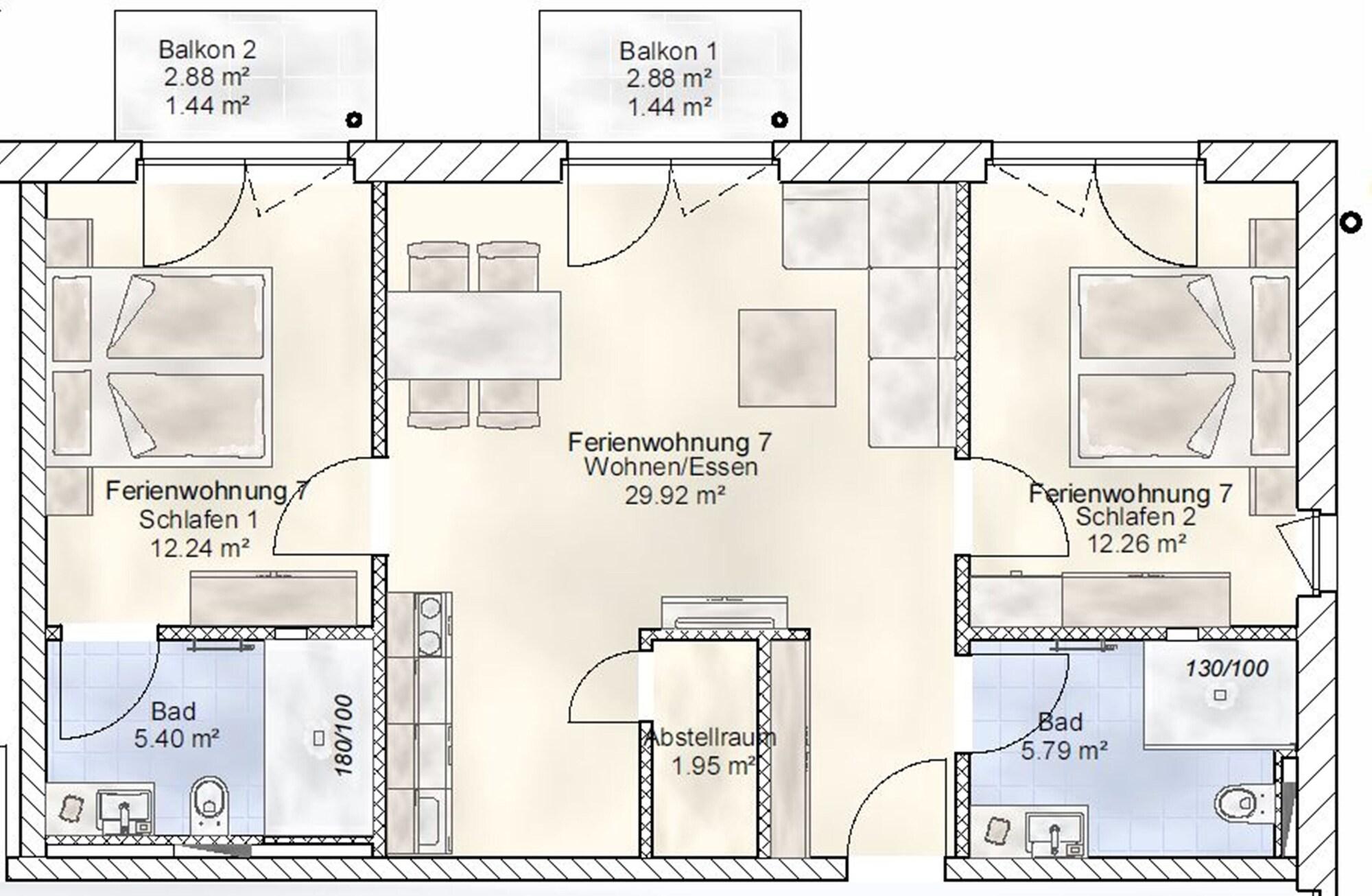 Habitación Sporthotel Neuruppin - Apartmenthaus mit Ferienwohnungen