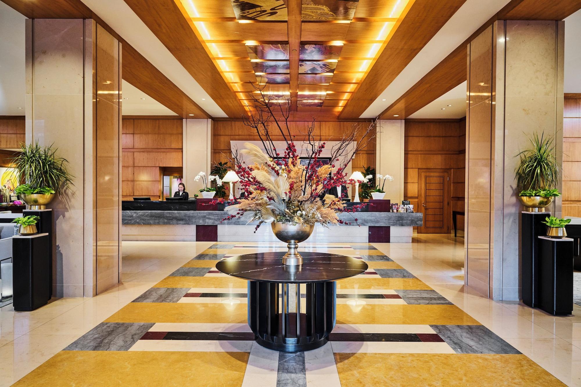 Vista do lobby Mandarin Oriental, Boston