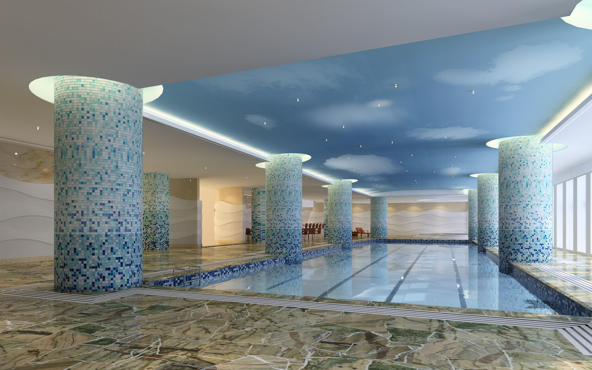Vista Piscina Crowne Plaza Tianjin Binhai Center