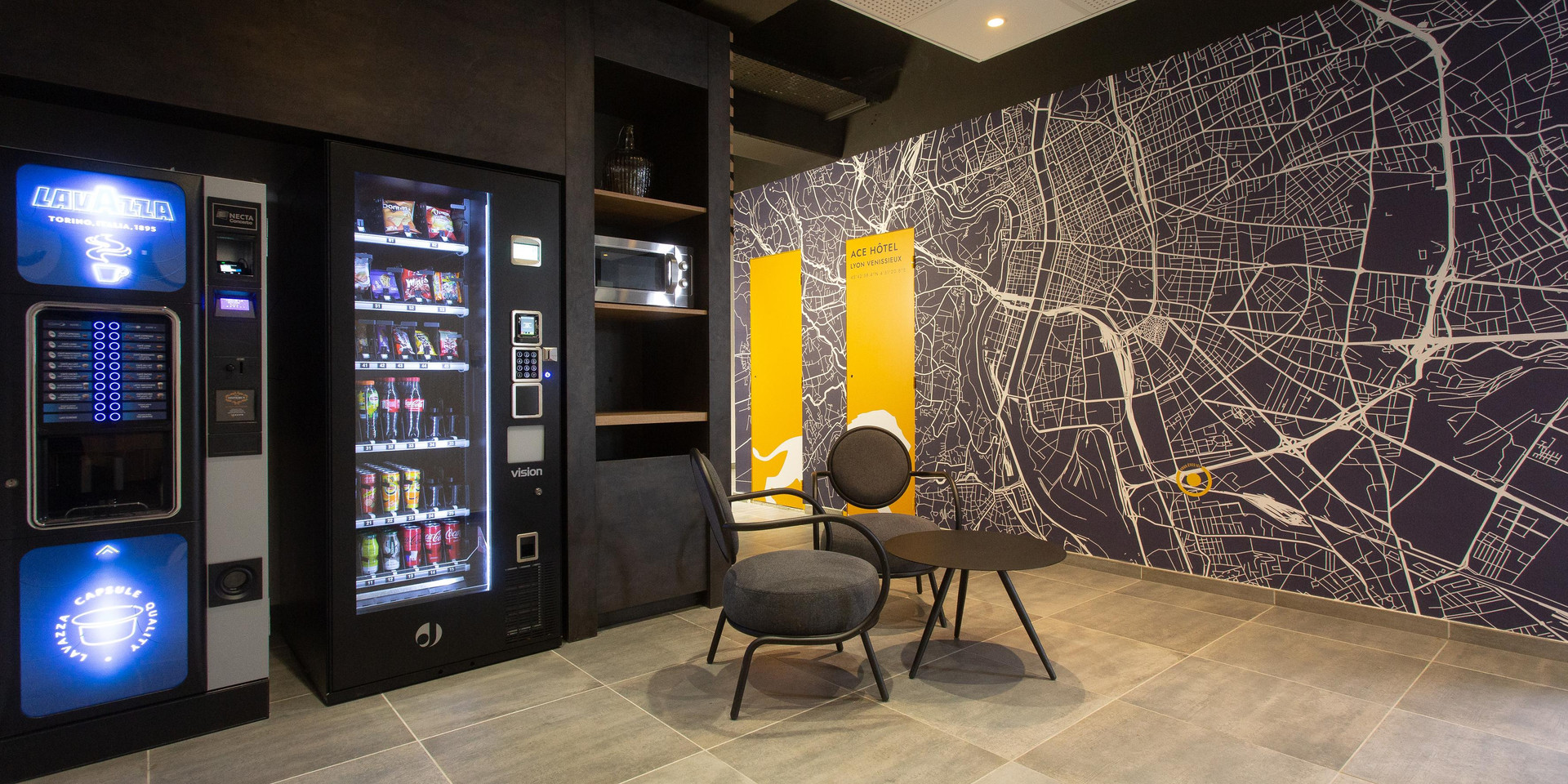 Vista Lobby ACE Hôtel Lyon Vénissieux