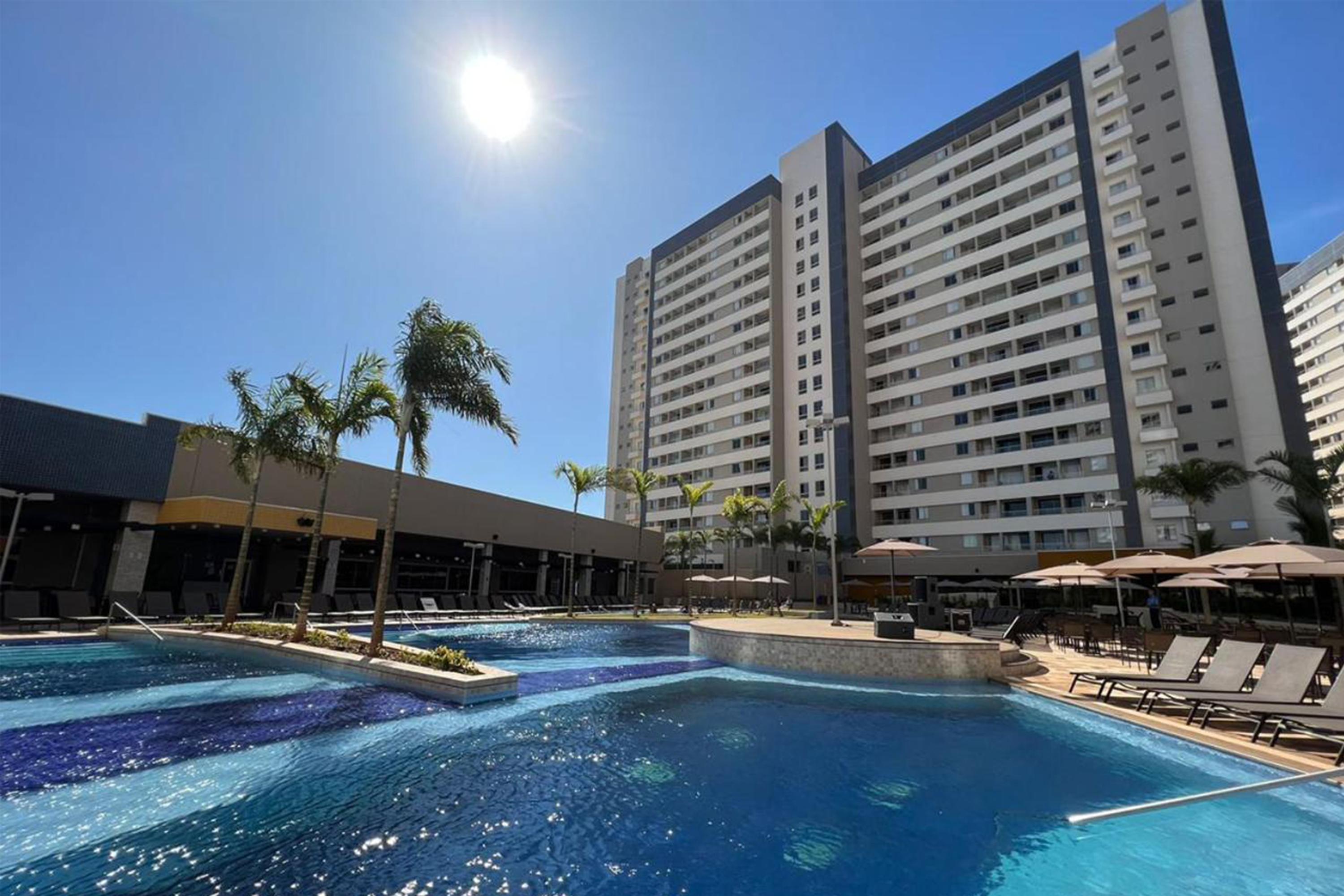 Vista Piscina Enjoy Solar das Águas Park Resort