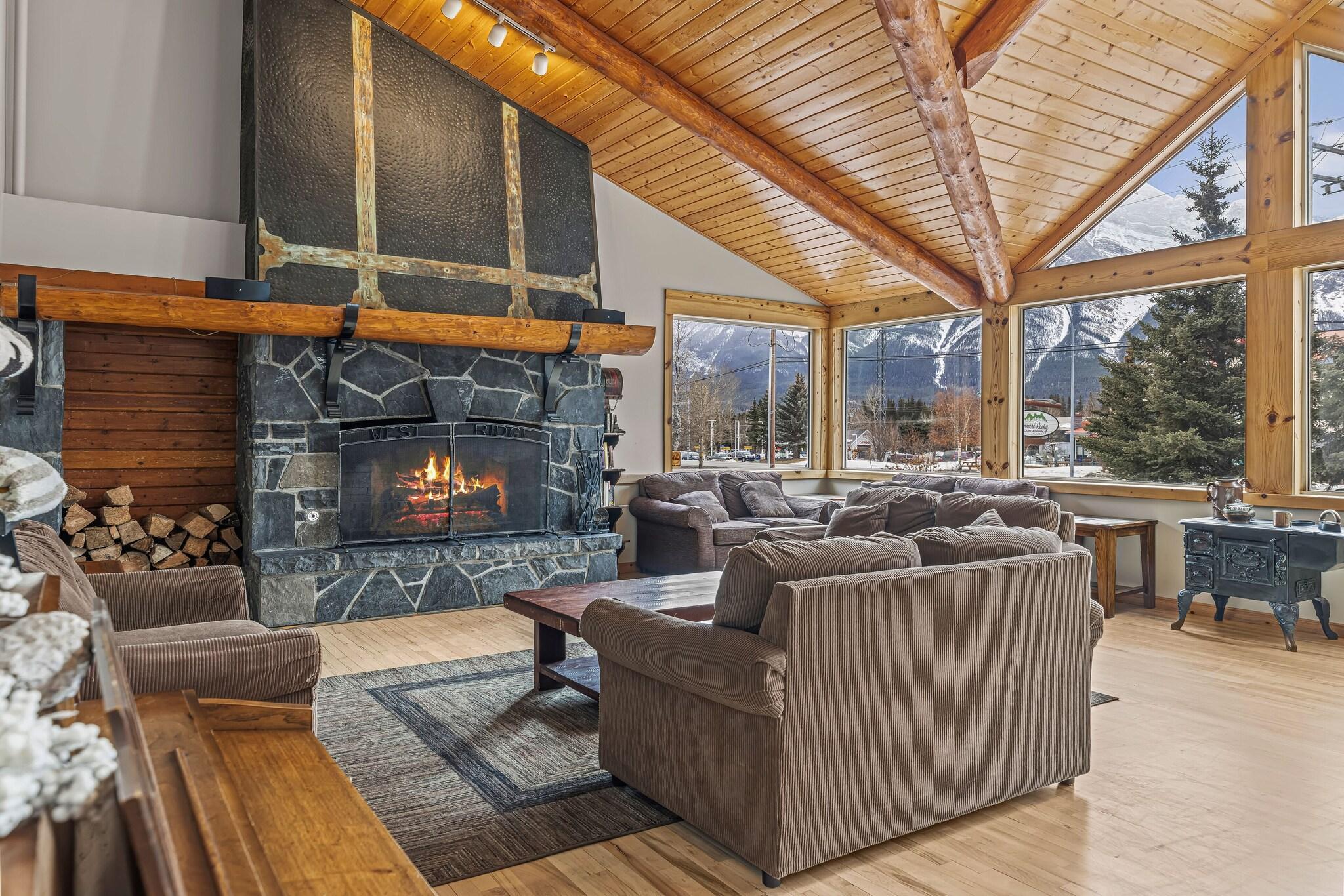 Vista Lobby Canmore Rocky Mountain Inn