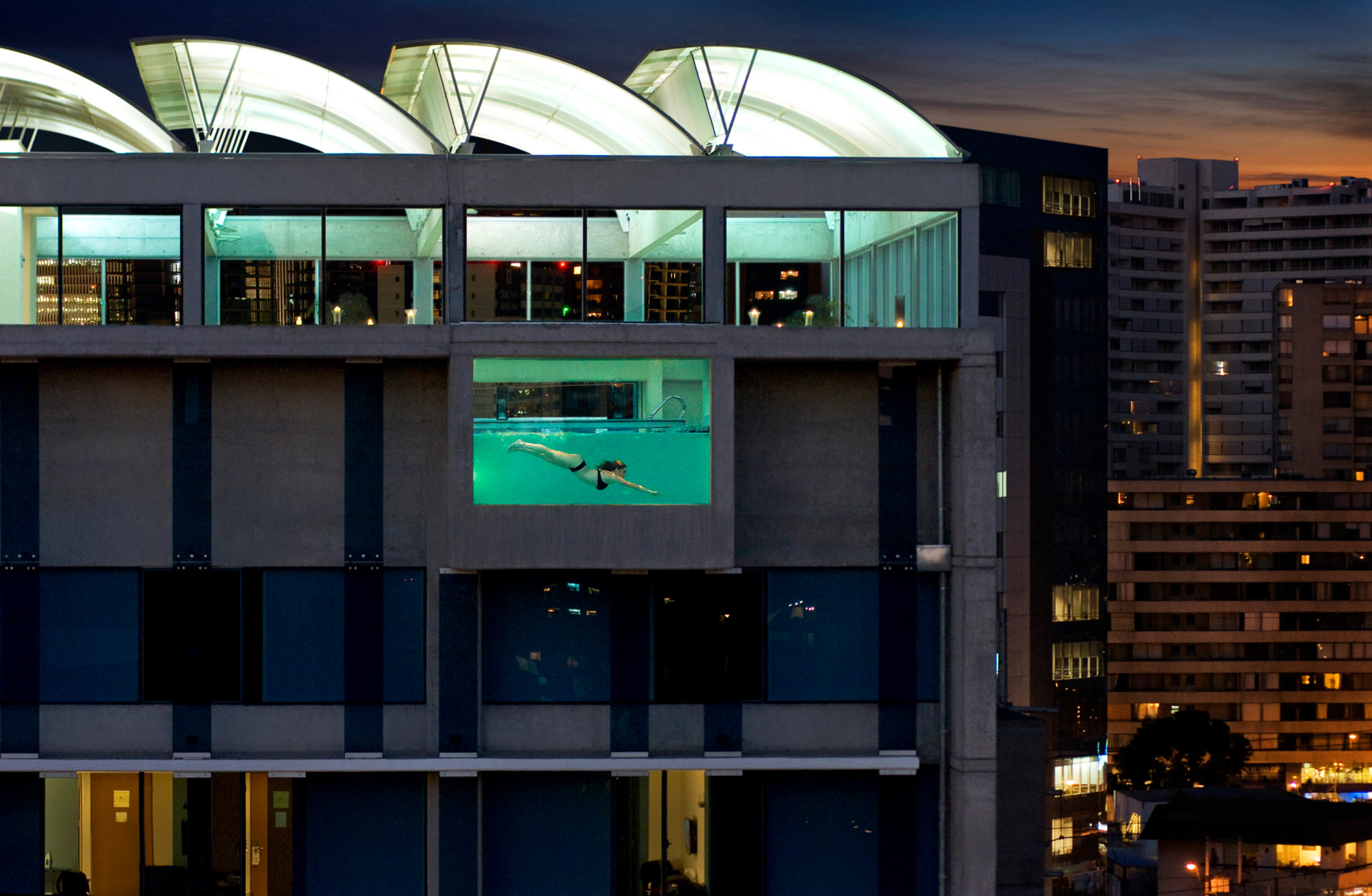 Vista Piscina Hotel Best Western Premier Marina Las Condes