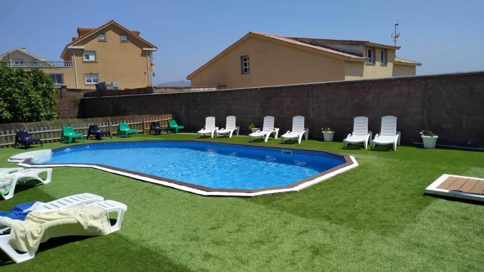 Vista Piscina Hotel Rustico Prado Da Viña