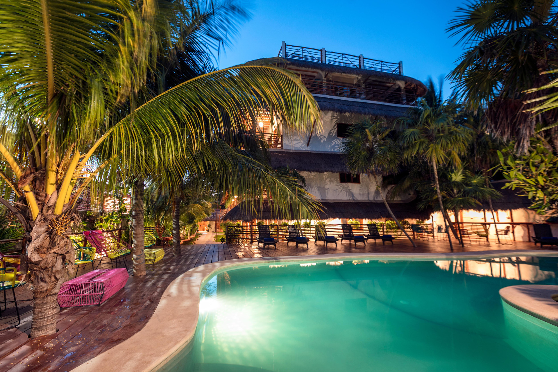 Vista Piscina La Palma Holbox