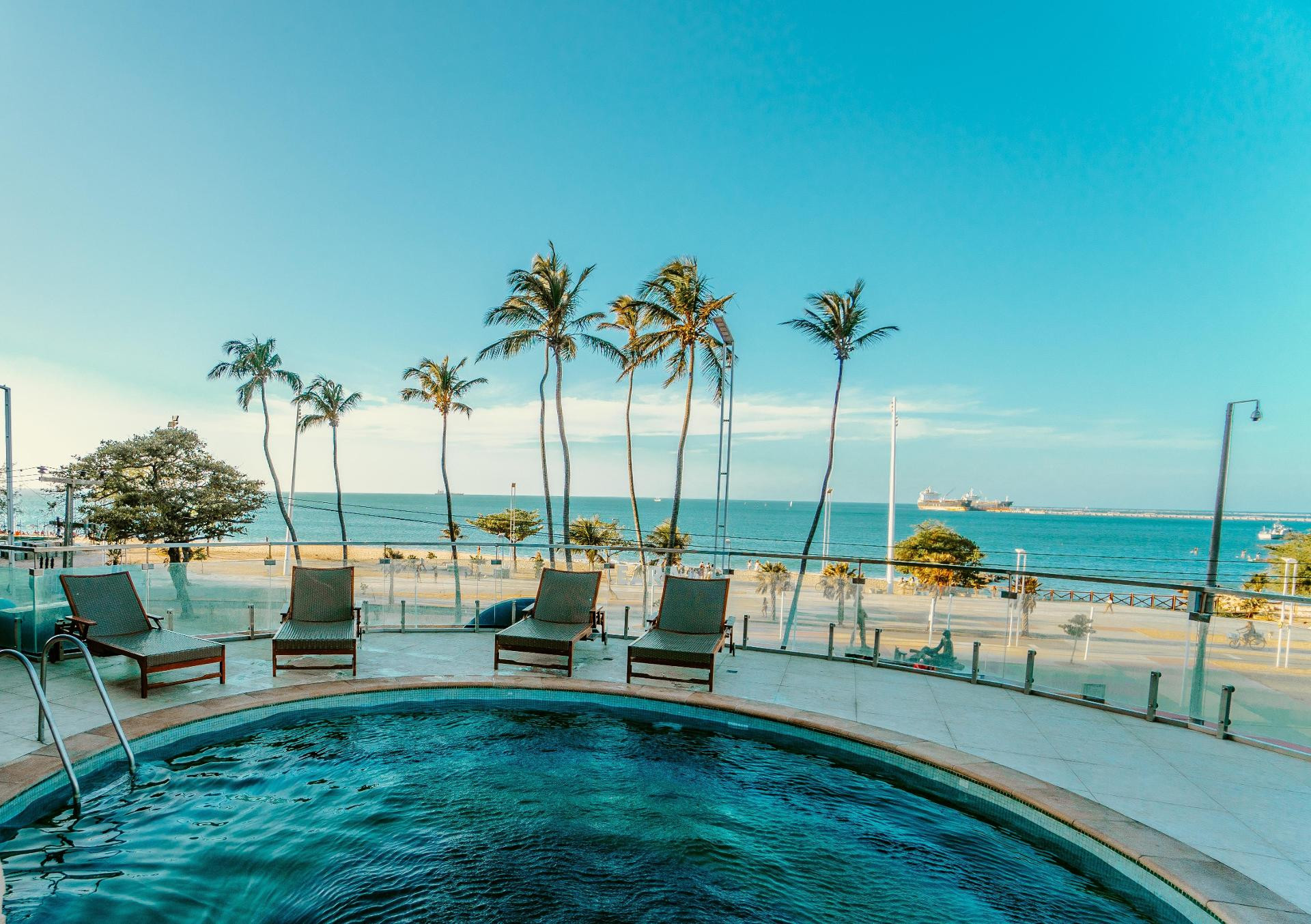 Vista Piscina Iracema Residence Hotel Flat