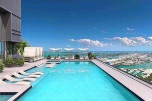 Renta temporal - NEW High-rise 1BR Den Rooftop Pool Gym 402