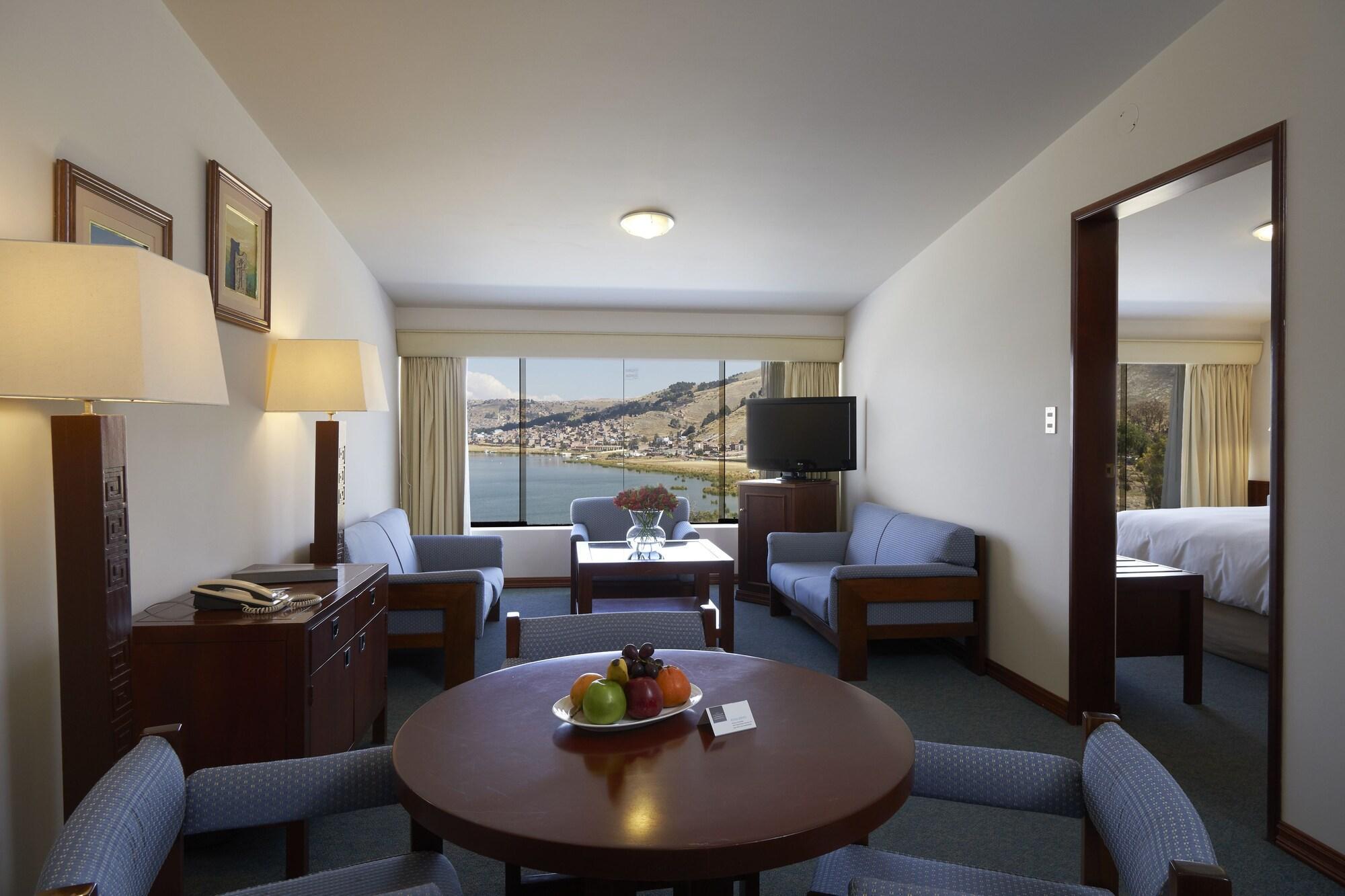 Vista Lobby GHL Hotel Lago Titicaca