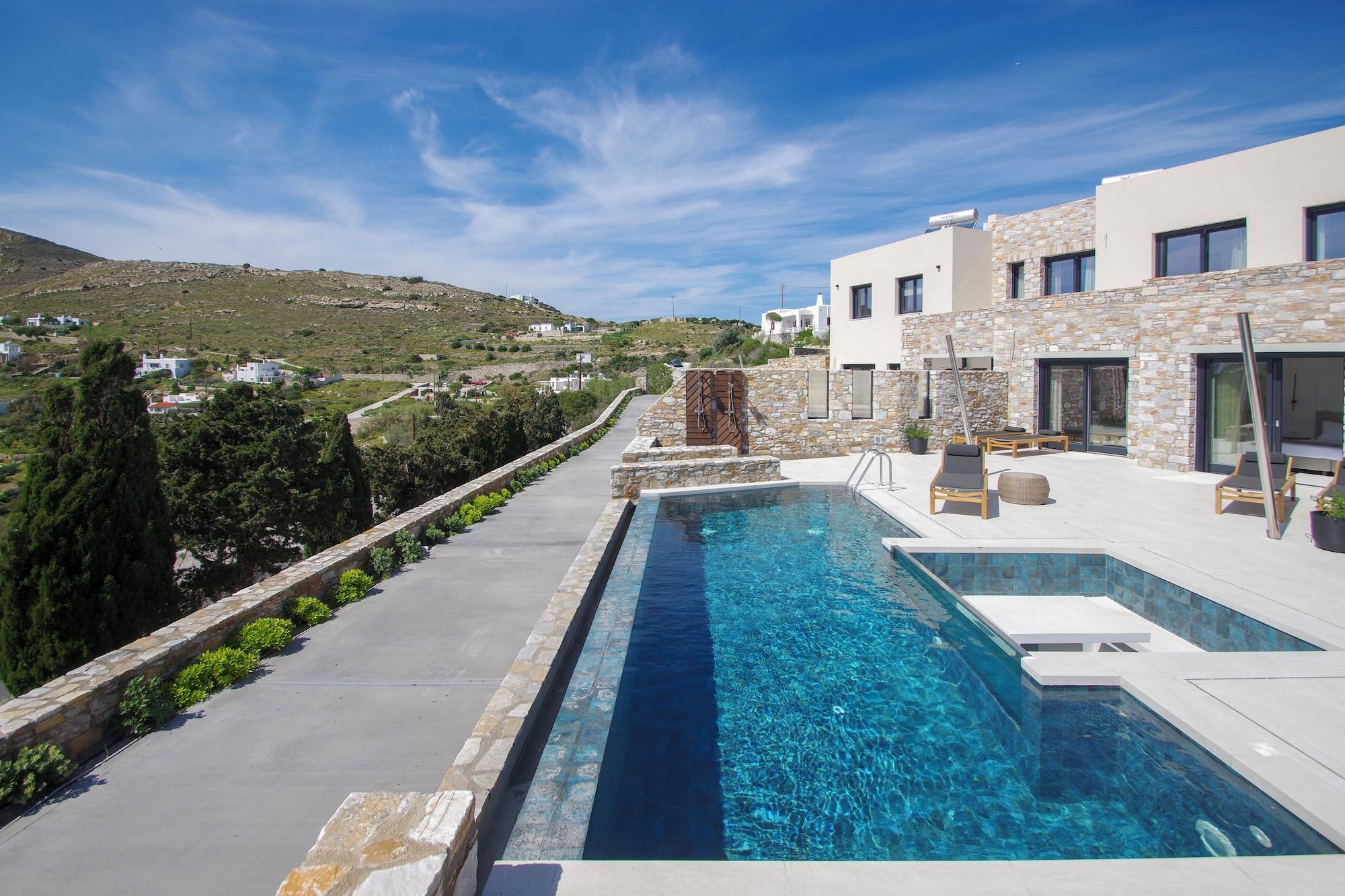 Vista Exterior Pnoe Villas Syros