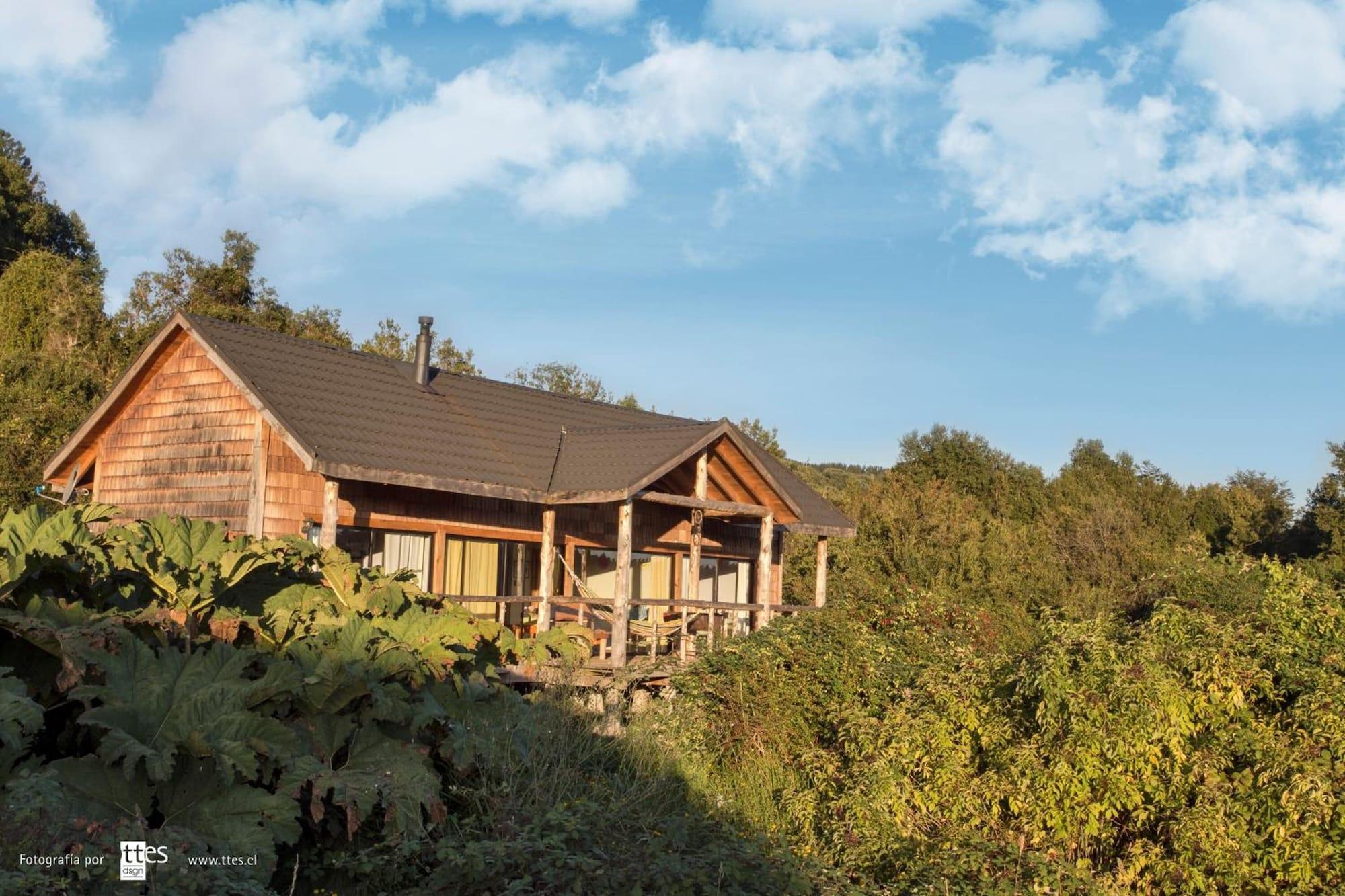 Vista Exterior Antuquelen Lodge Cabañas