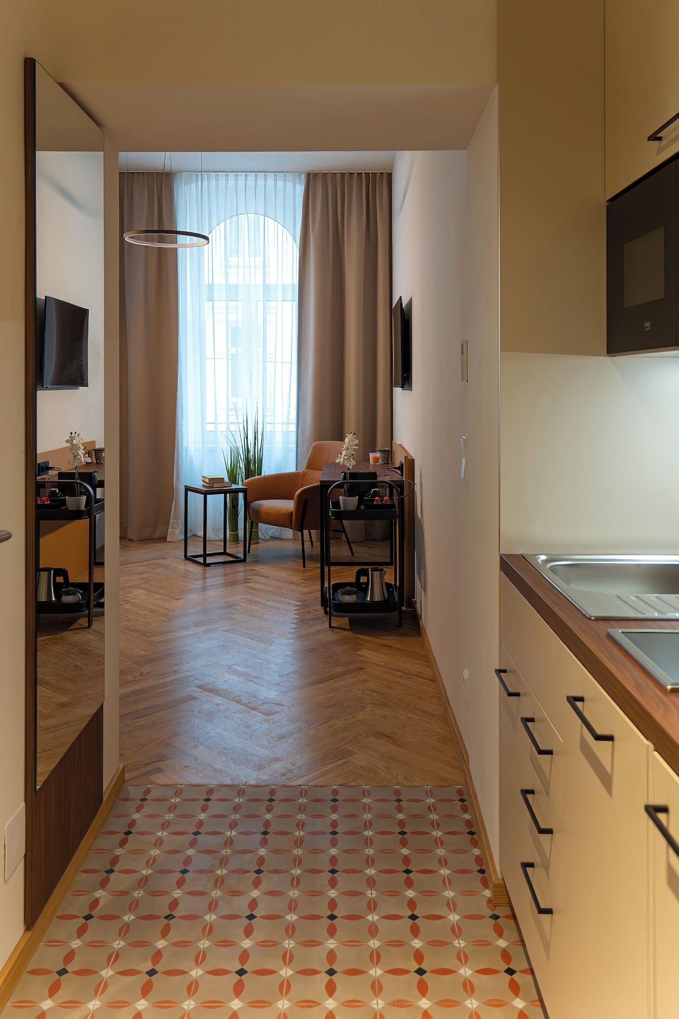 Equipamiento de Habitación OLIVER comfy I Self check-in Apartments