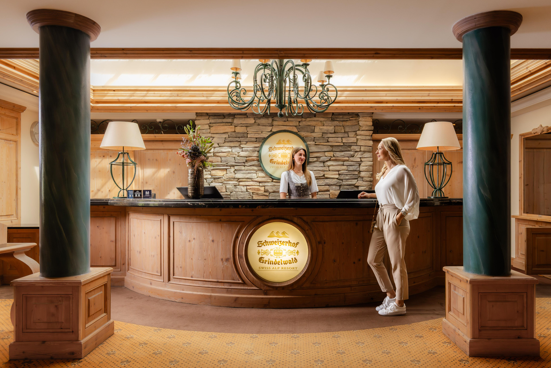 Vista Lobby Romantik Hotel Schweizerhof