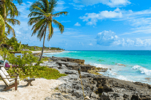 Playa del Carmen y su horizonte infinito