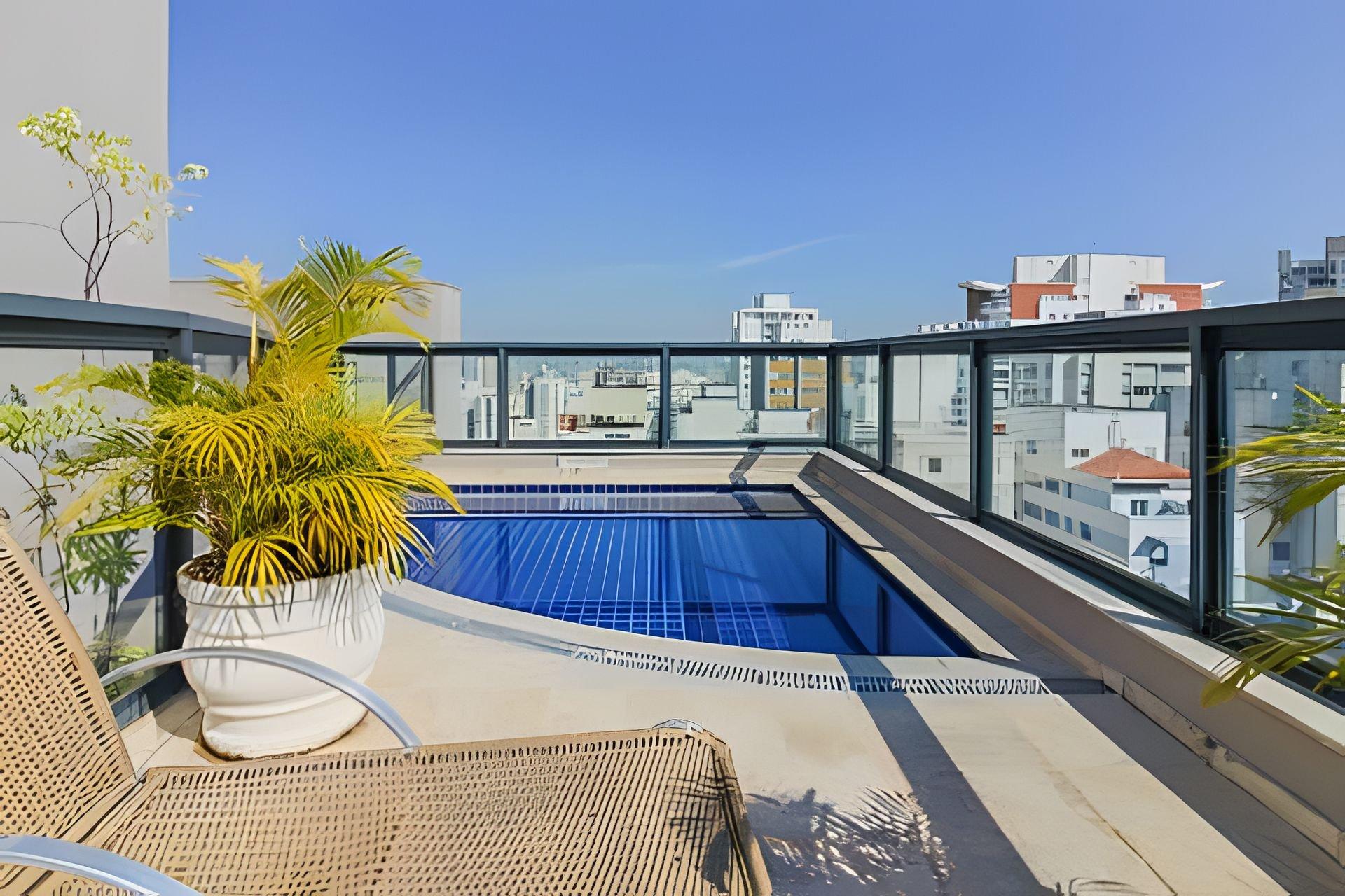 Vista Piscina Flat particular dentro do Hotel Transamérica Bela Cintra + Sofá Cama!