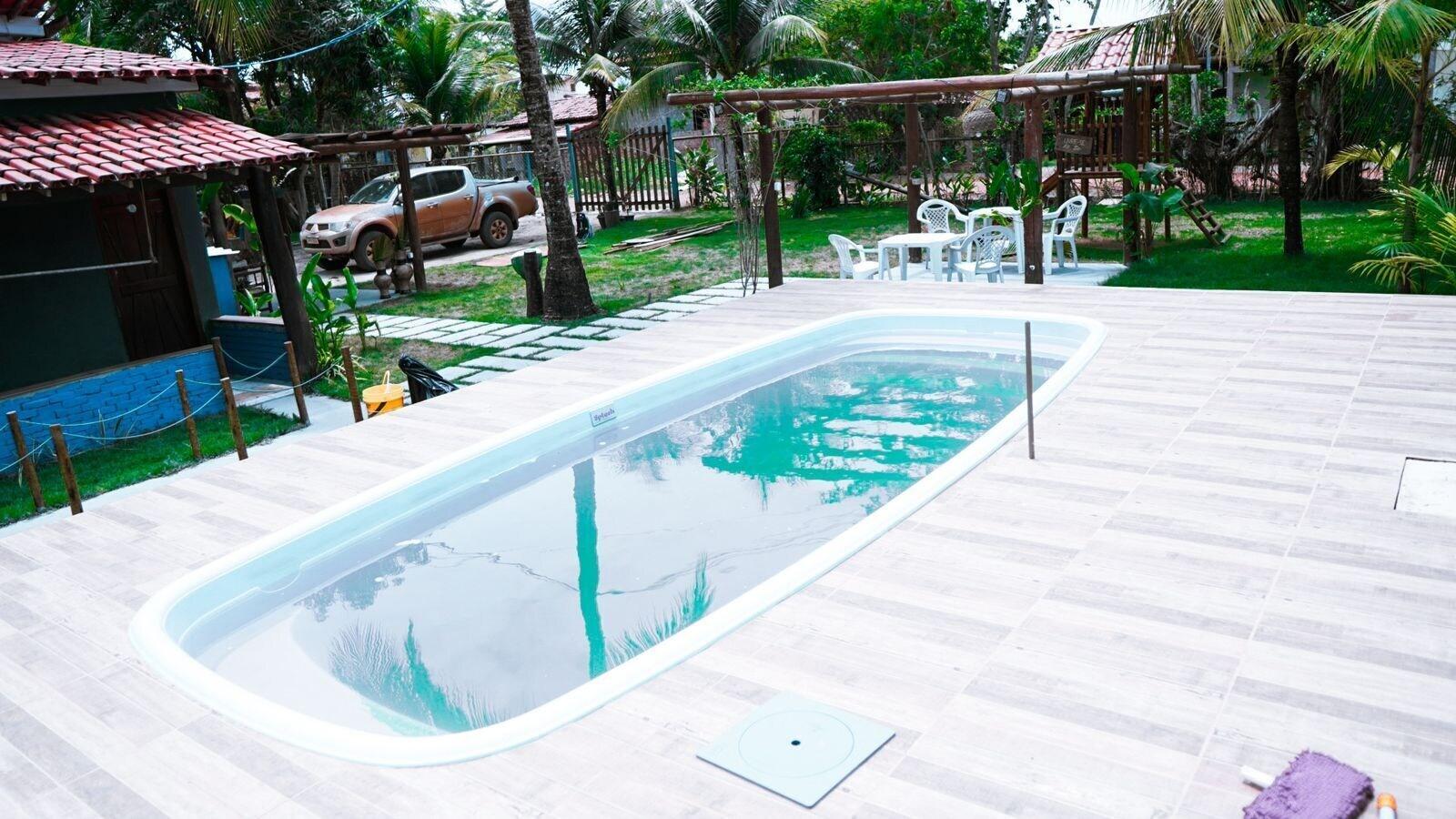 Vista da piscina Pousada Costa Azul