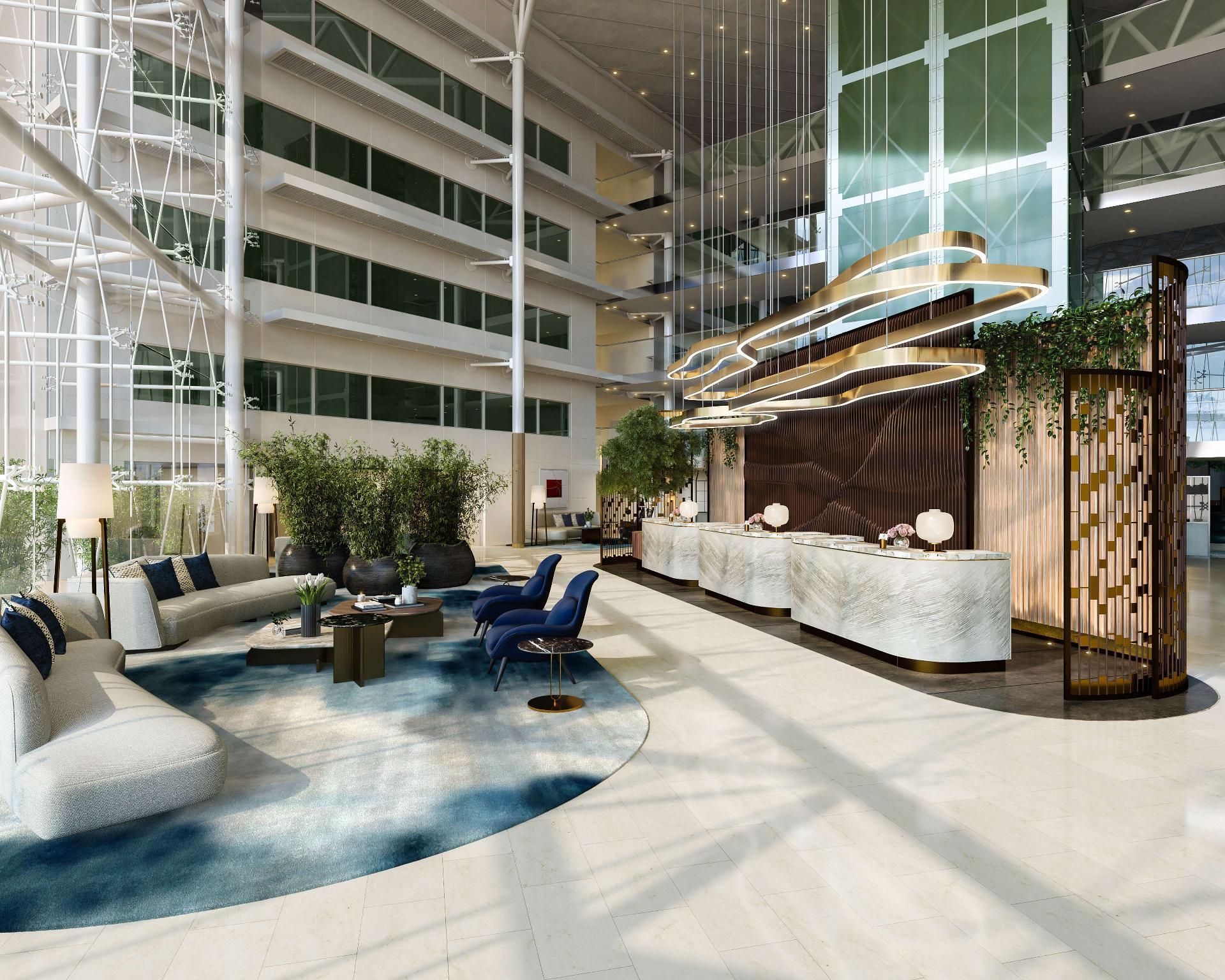Vista Lobby Hilton London Heathrow Airport Hotel