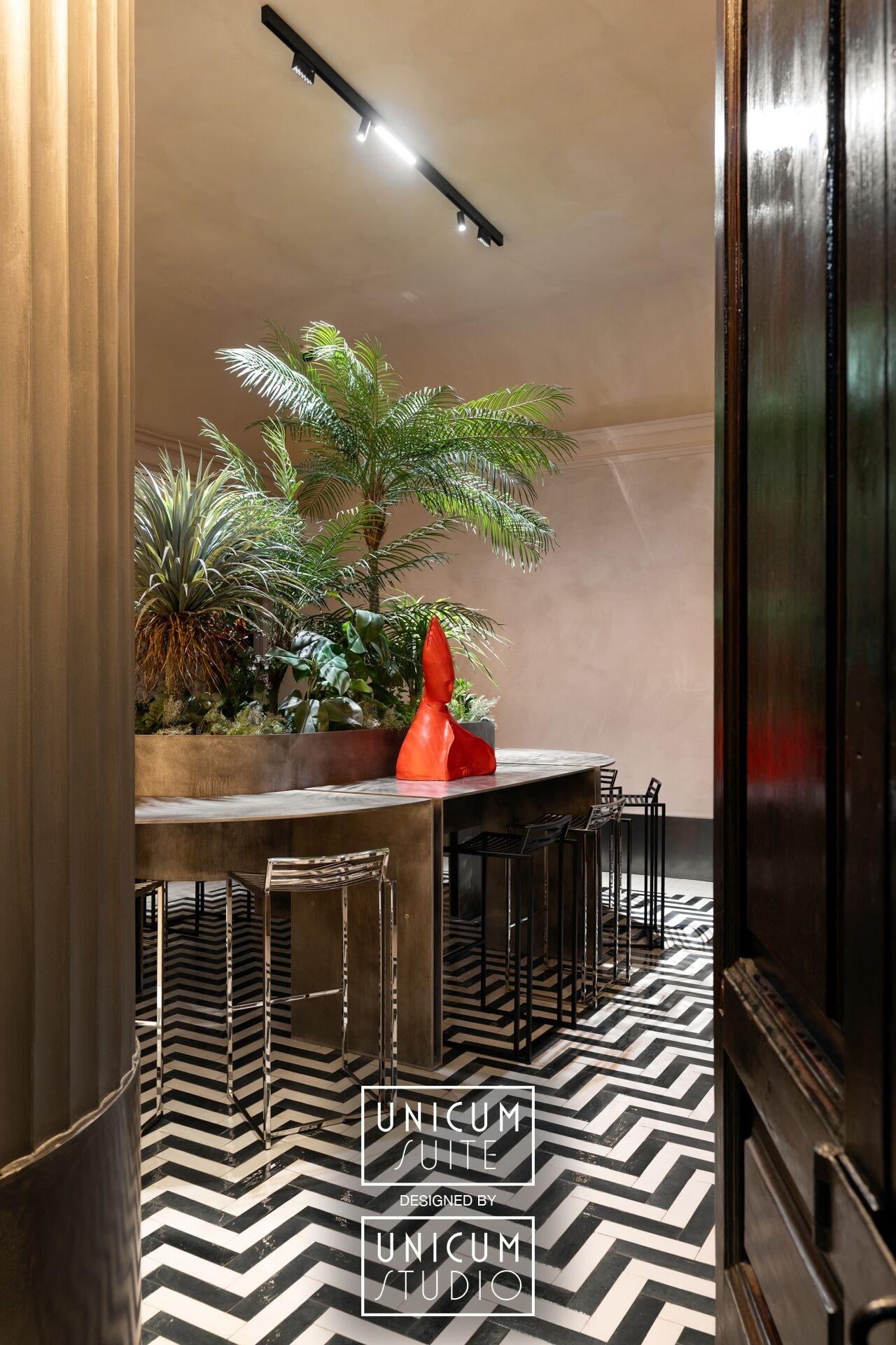 Vista Lobby Unicum Suite Grande Archivio Napoli