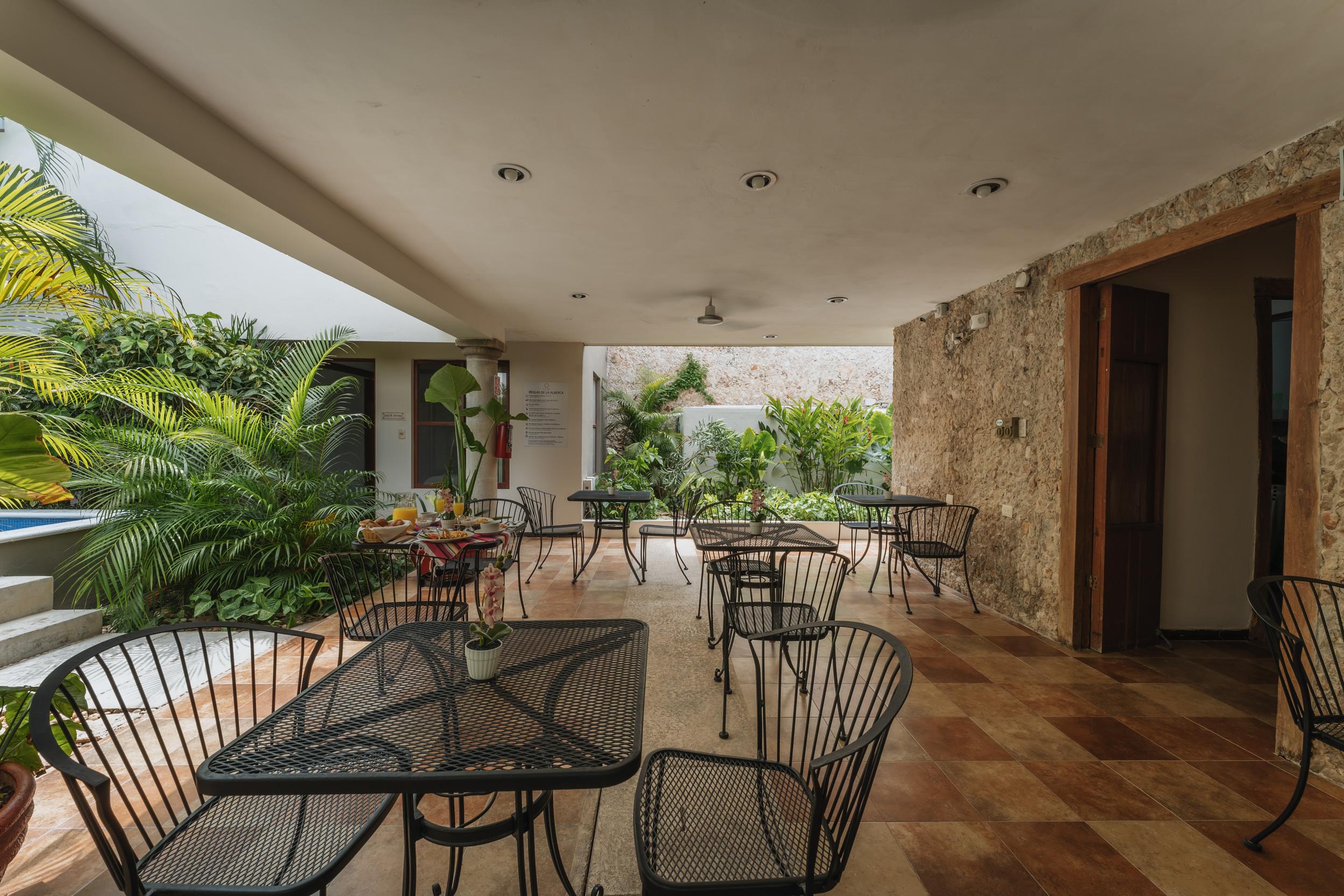 Área de desayuno Casa Aura Hotel Mérida